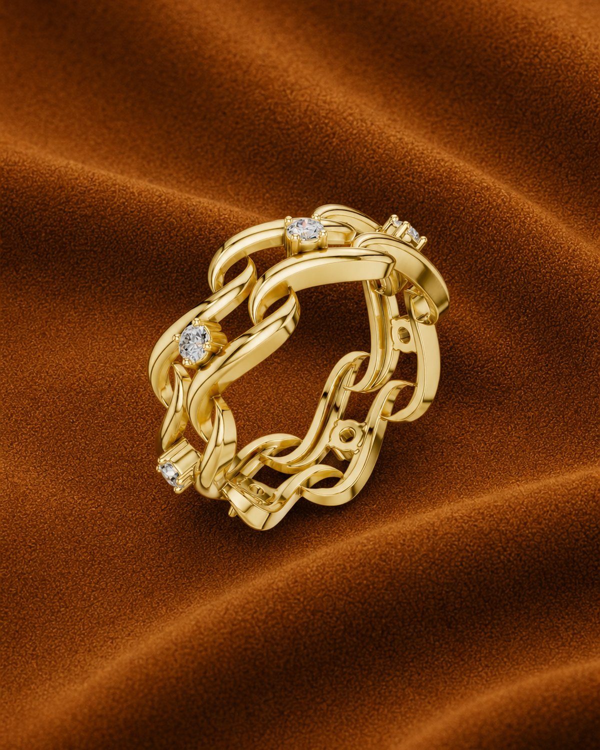 Woven Diamond Band by MONICONIC