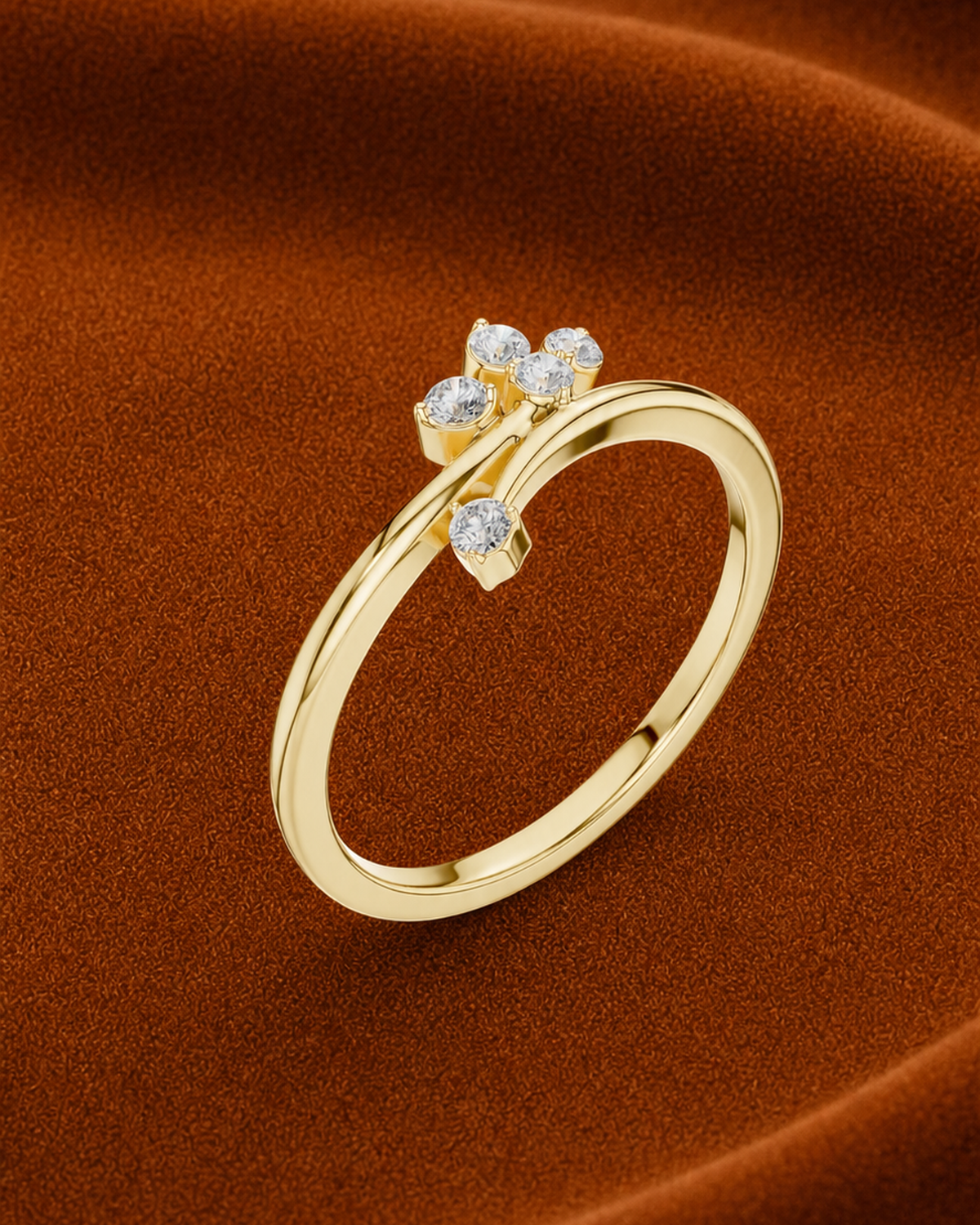 Five-Stone Bypass Ring by MONICONIC