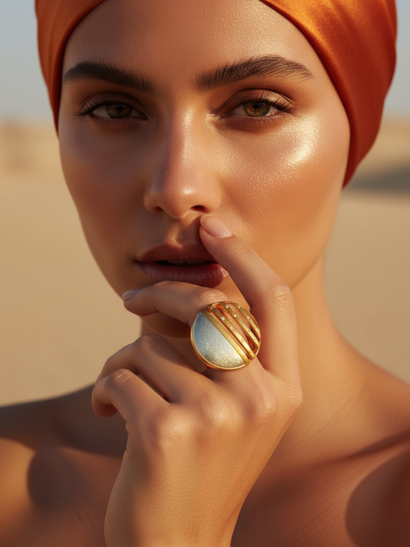 GOLDEN HOUR CELESTIAL ARC RING