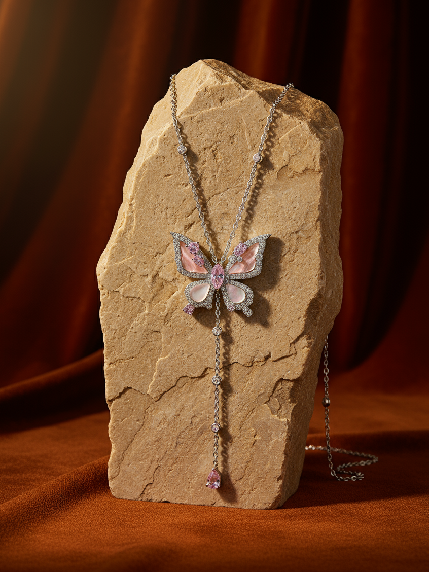 Butterfly Bloom Y Necklace