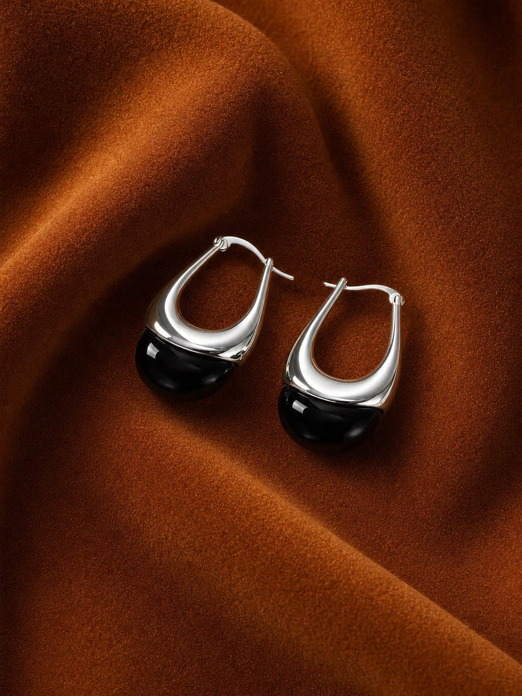 Sculpted Arc Drop Earrings