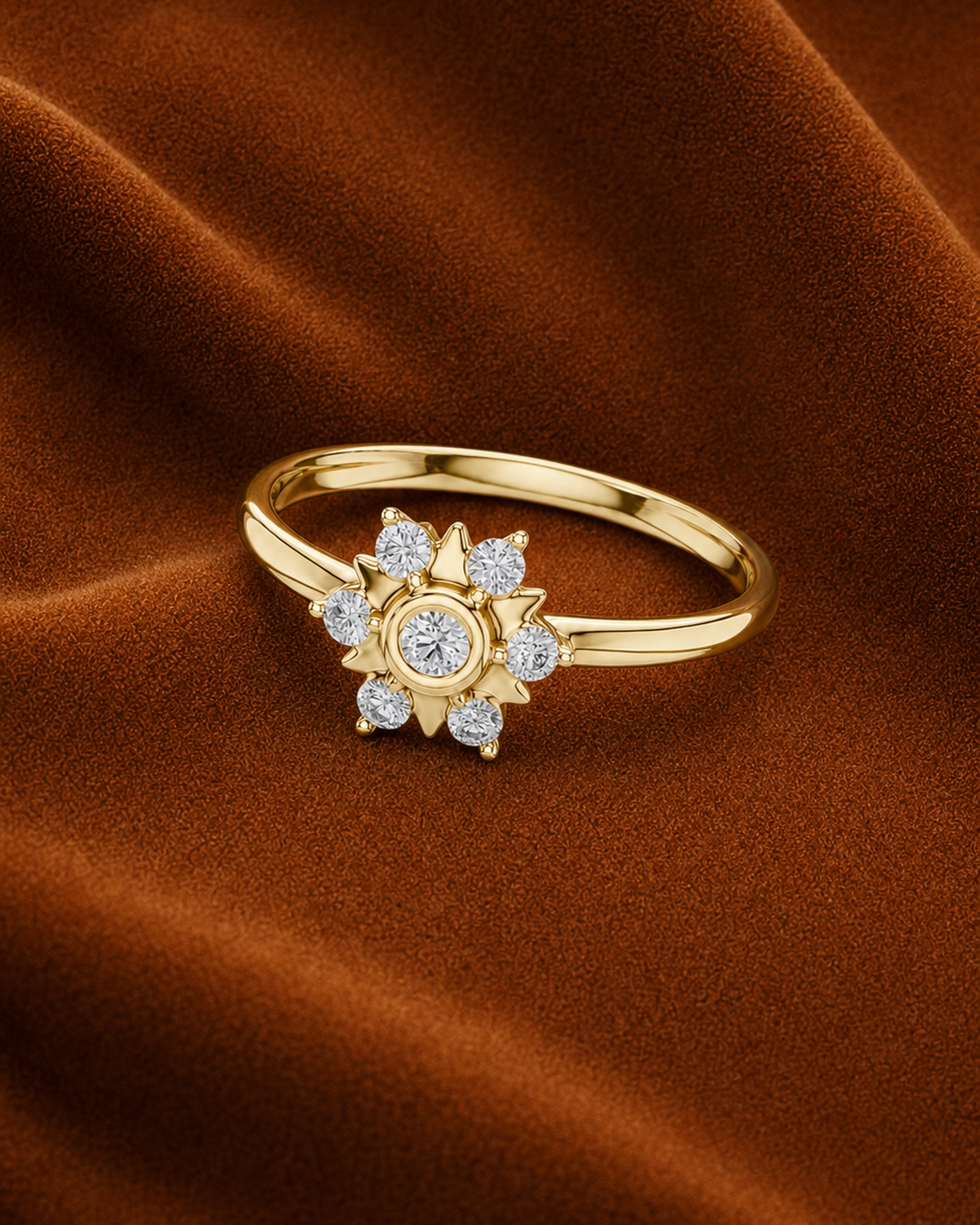 Sunburst Halo Ring by MONICONIC