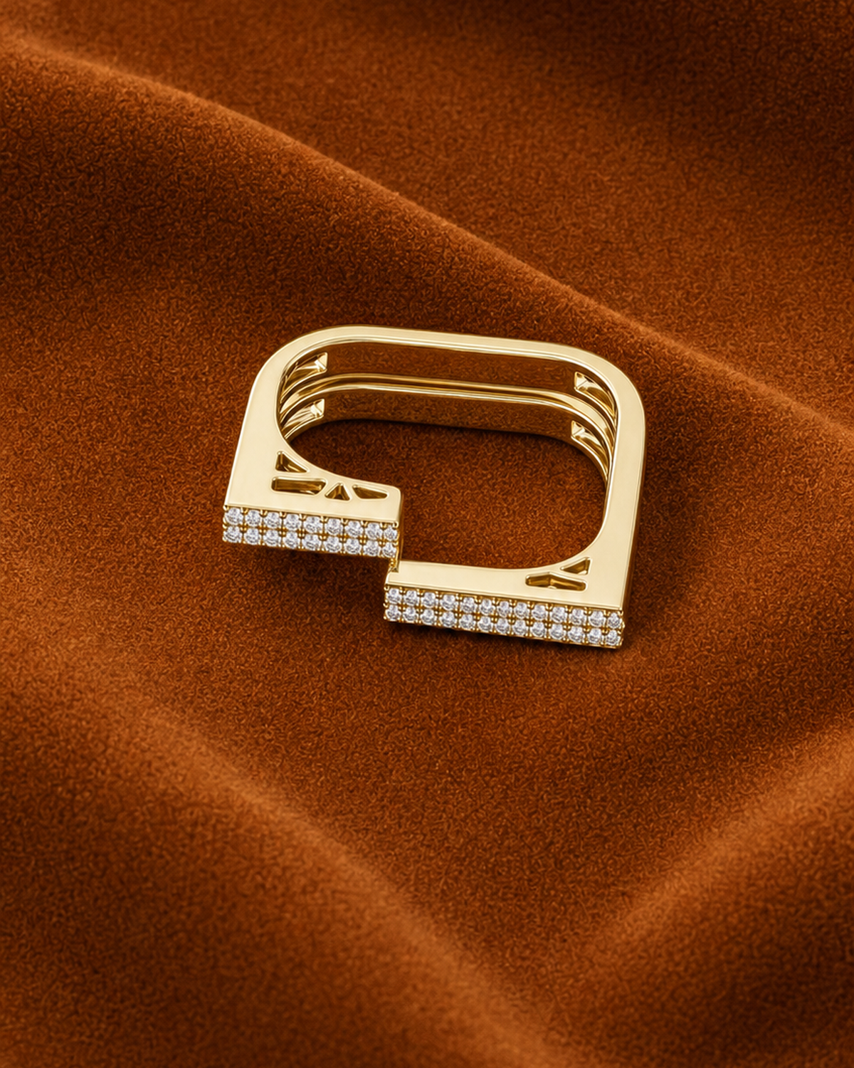 Double Bar Open Ring by MONICONIC