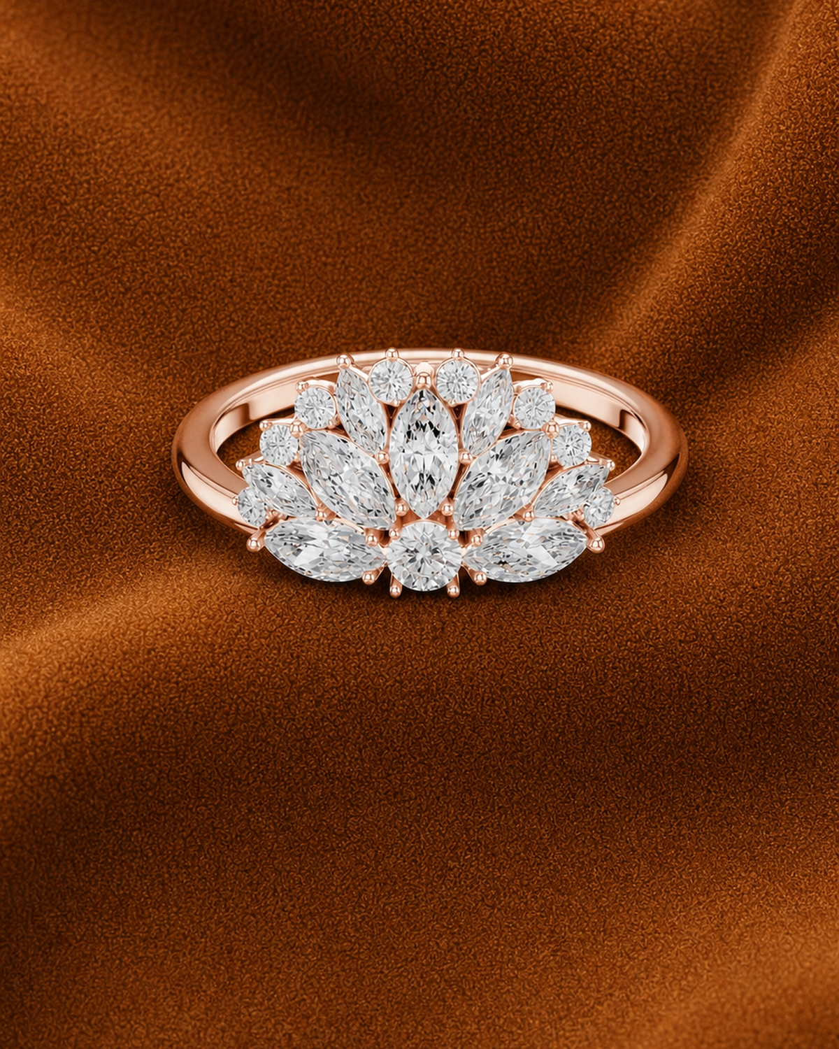 Marquise Fan Cluster Ring by MONICONIC