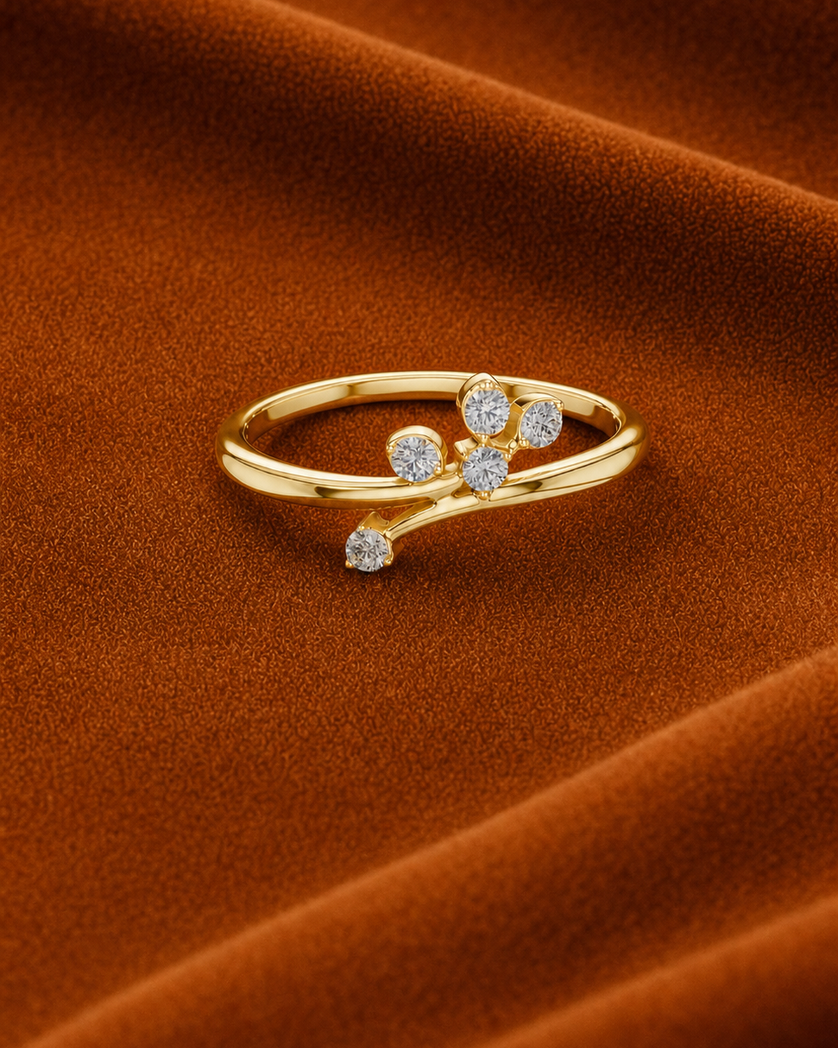Five-Stone Bypass Ring by MONICONIC