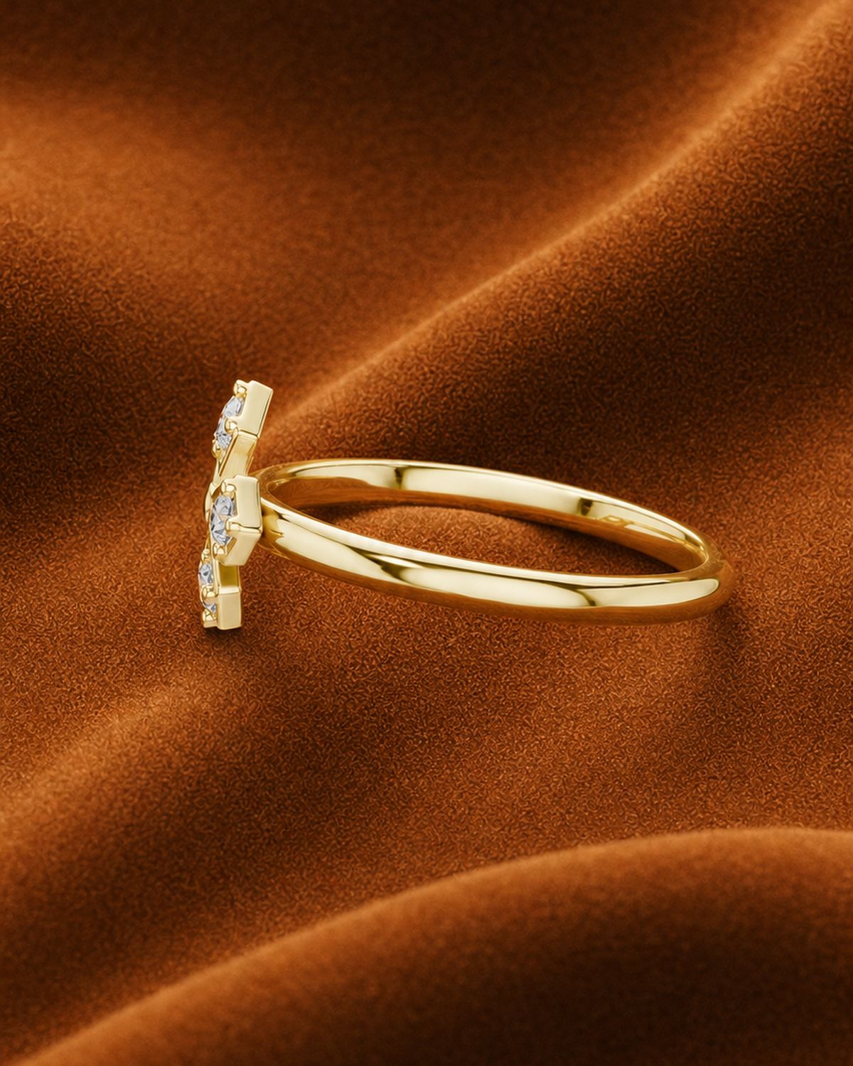 Quatrefoil Diamond Ring by MONICONIC