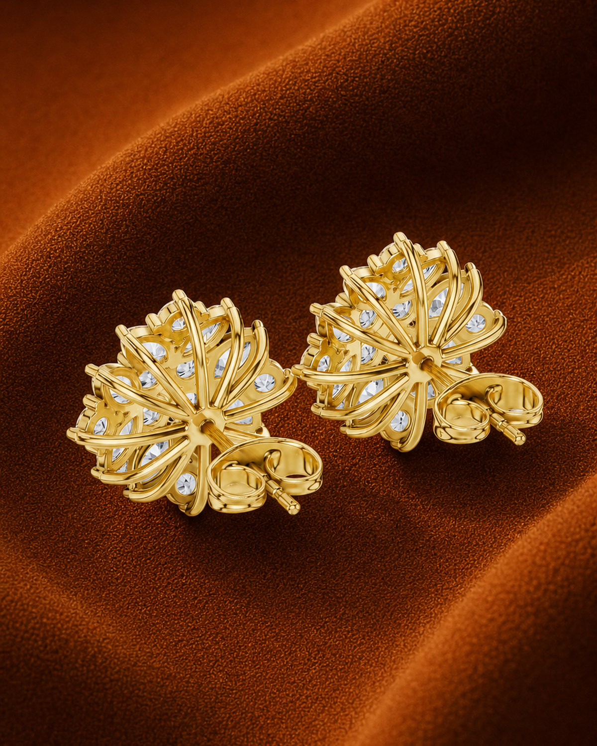 Marquise Rosette Stud Earrings by MONICONIC