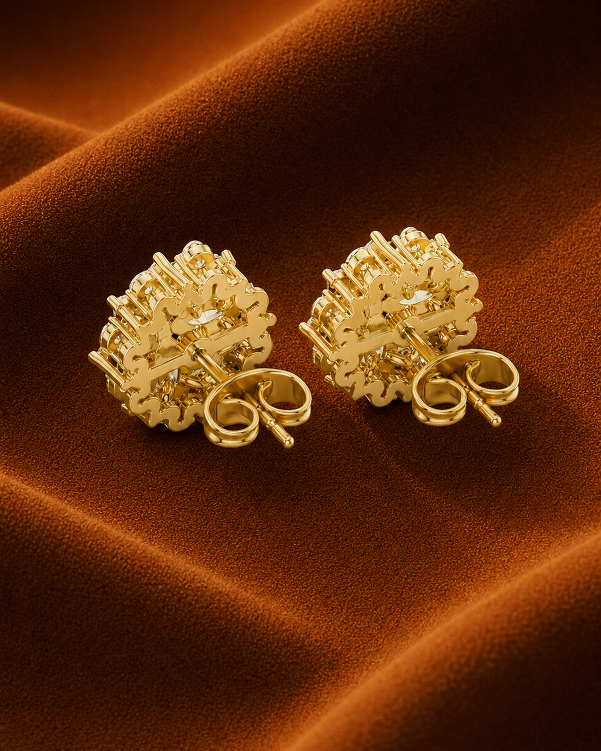 Marquise Rosette Stud Earrings by MONICONIC