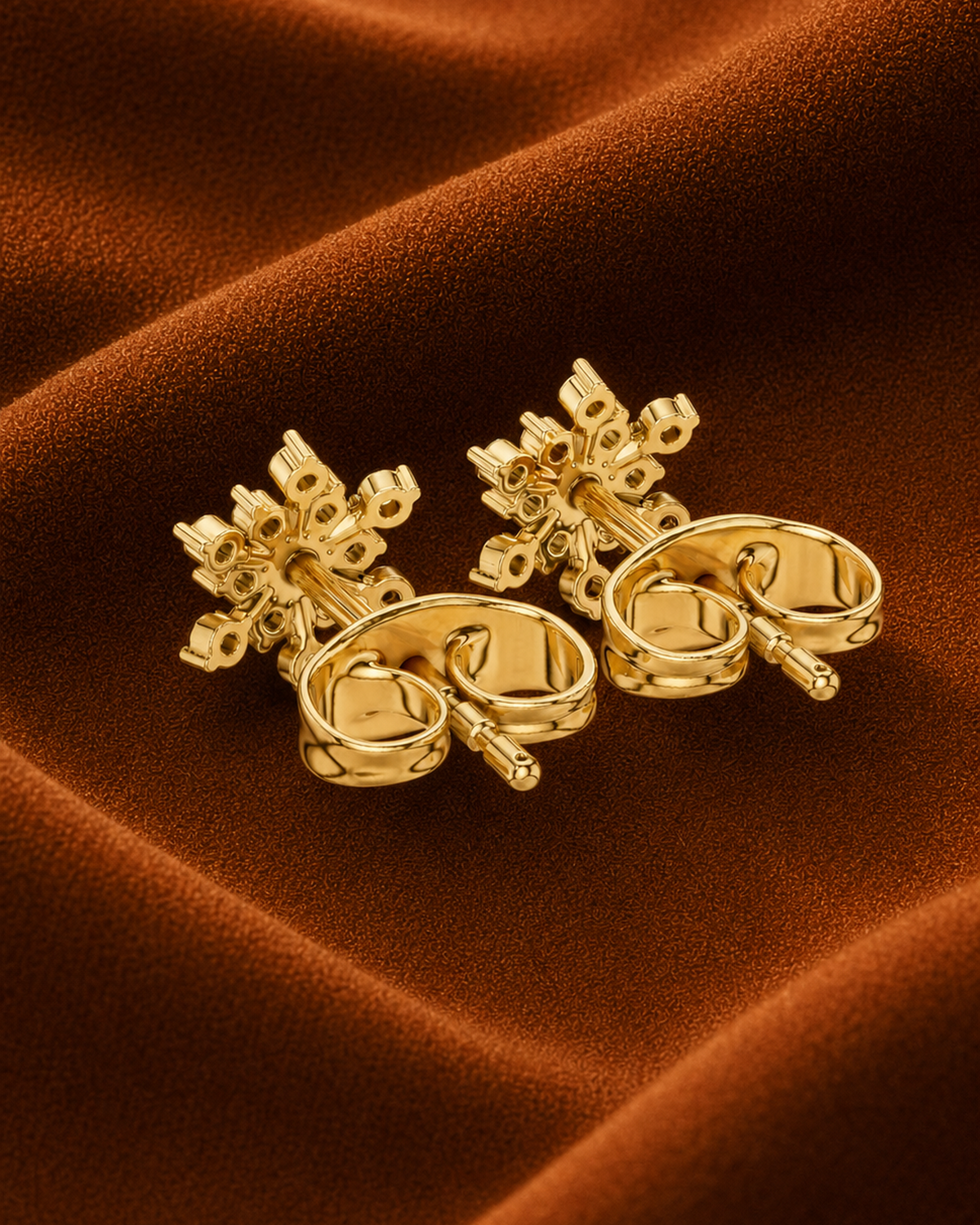 Snowflake Diamond Stud Earrings by MONICONIC