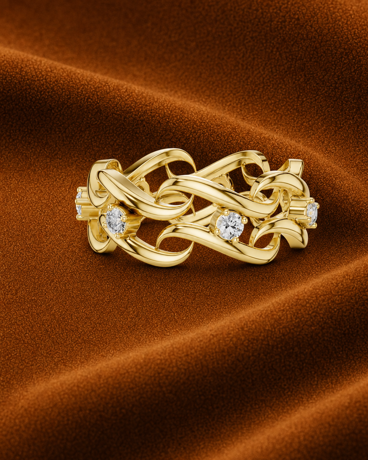 Woven Diamond Band by MONICONIC
