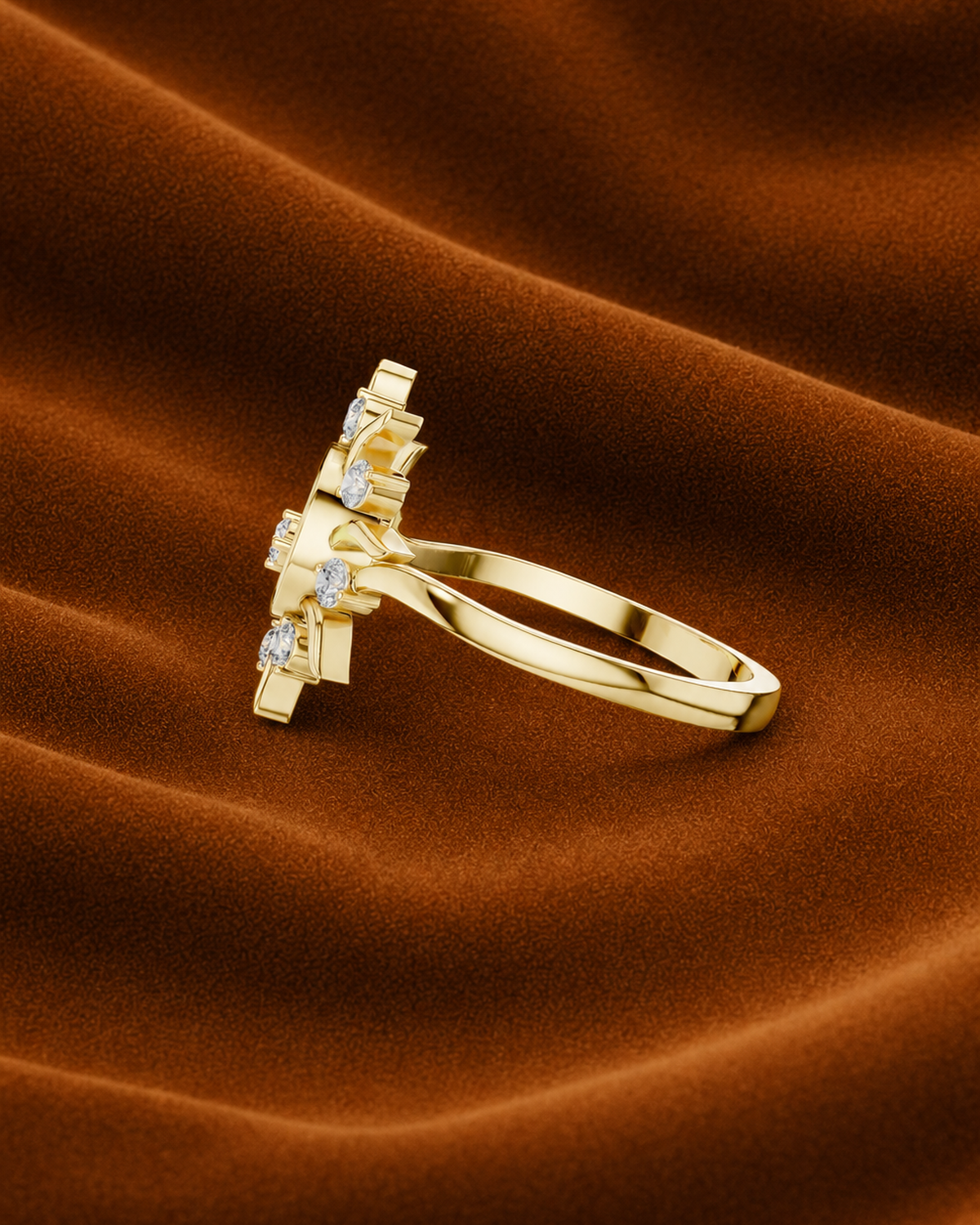 Sunburst Halo Ring by MONICONIC