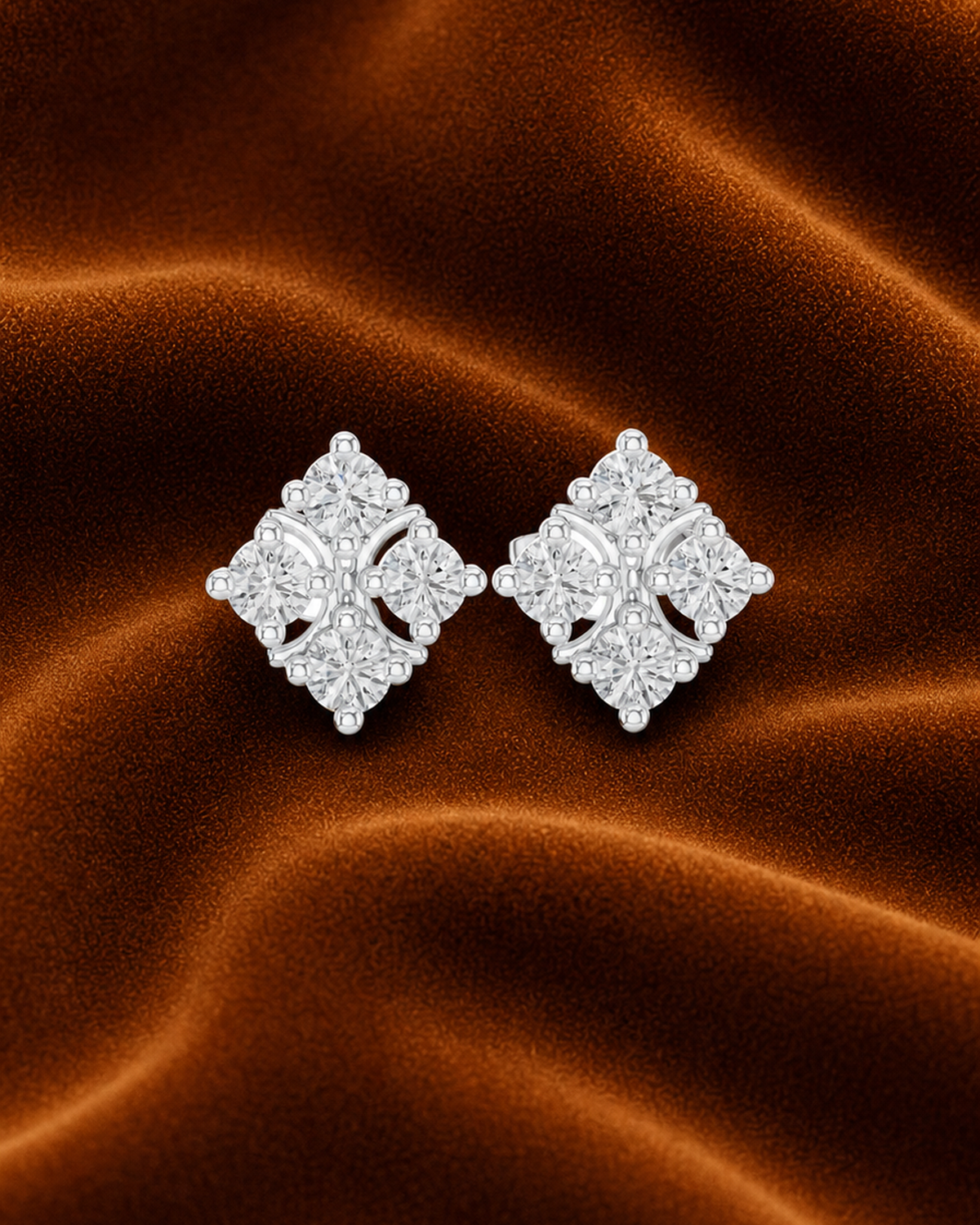 Compass Cluster Stud Earrings by MONICONIC