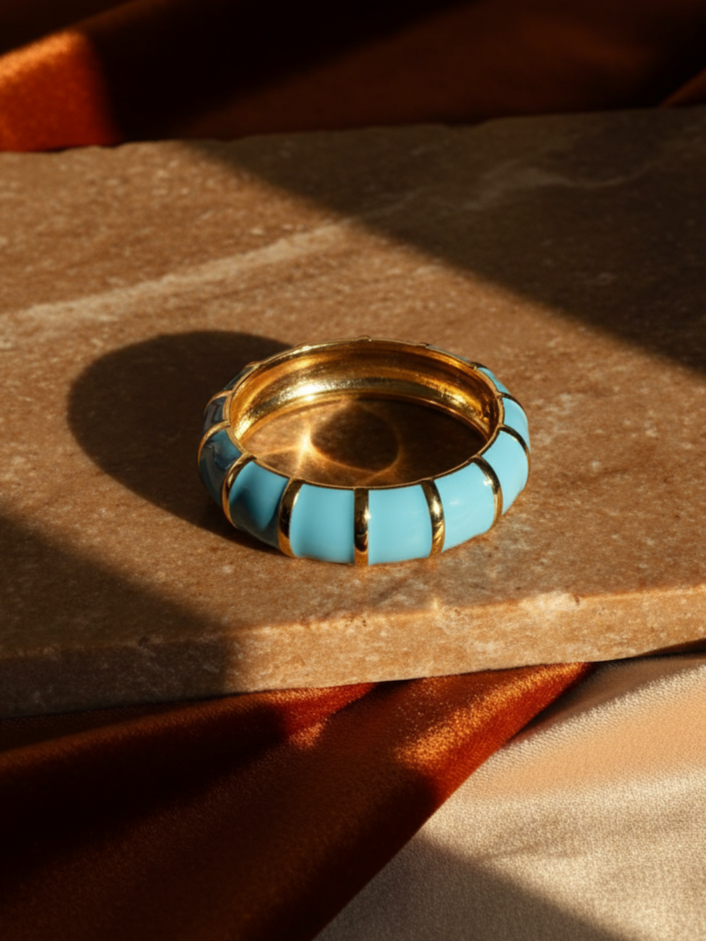 Azure Enamel Bangle