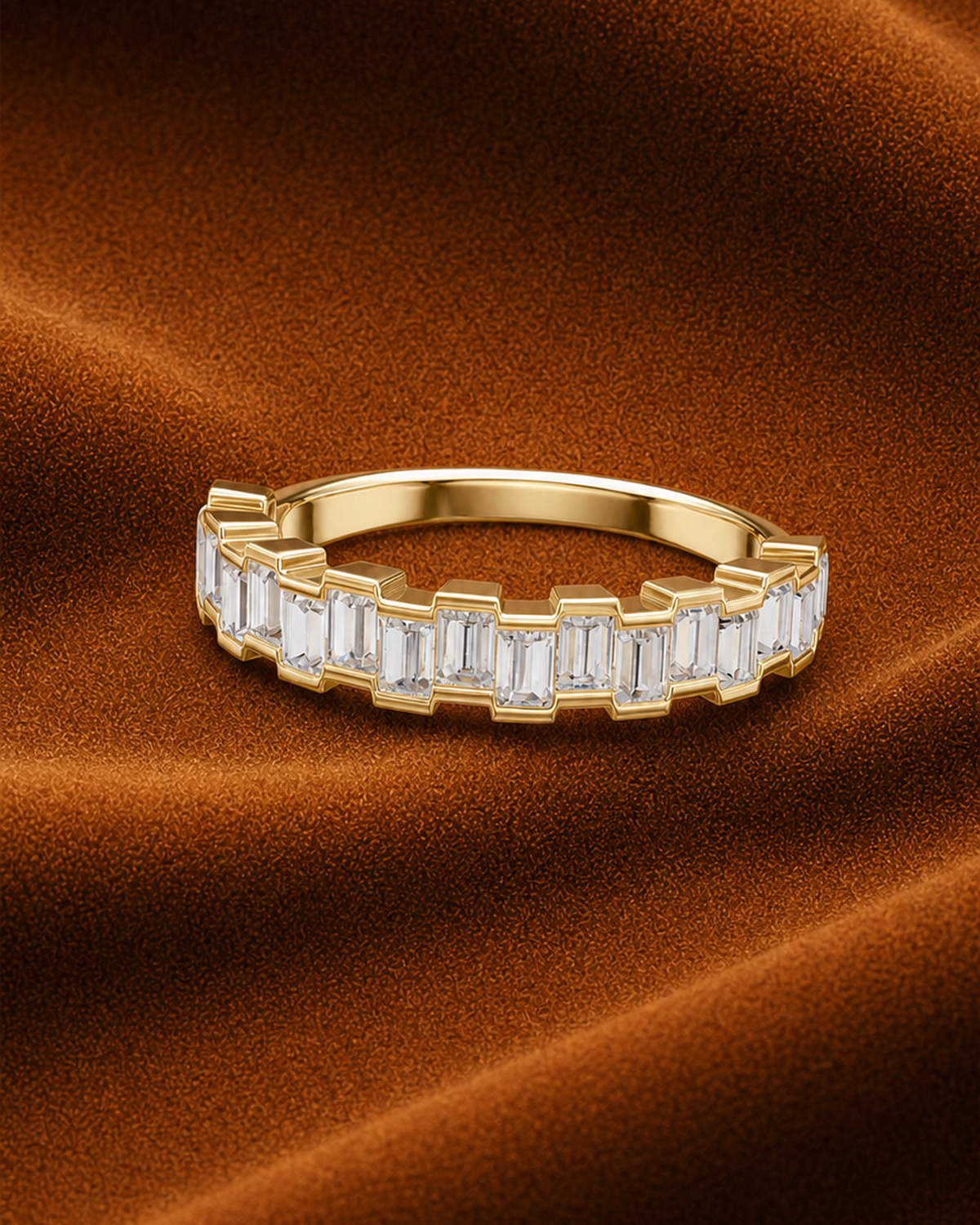 Baguette Step Edge Band by MONICONIC