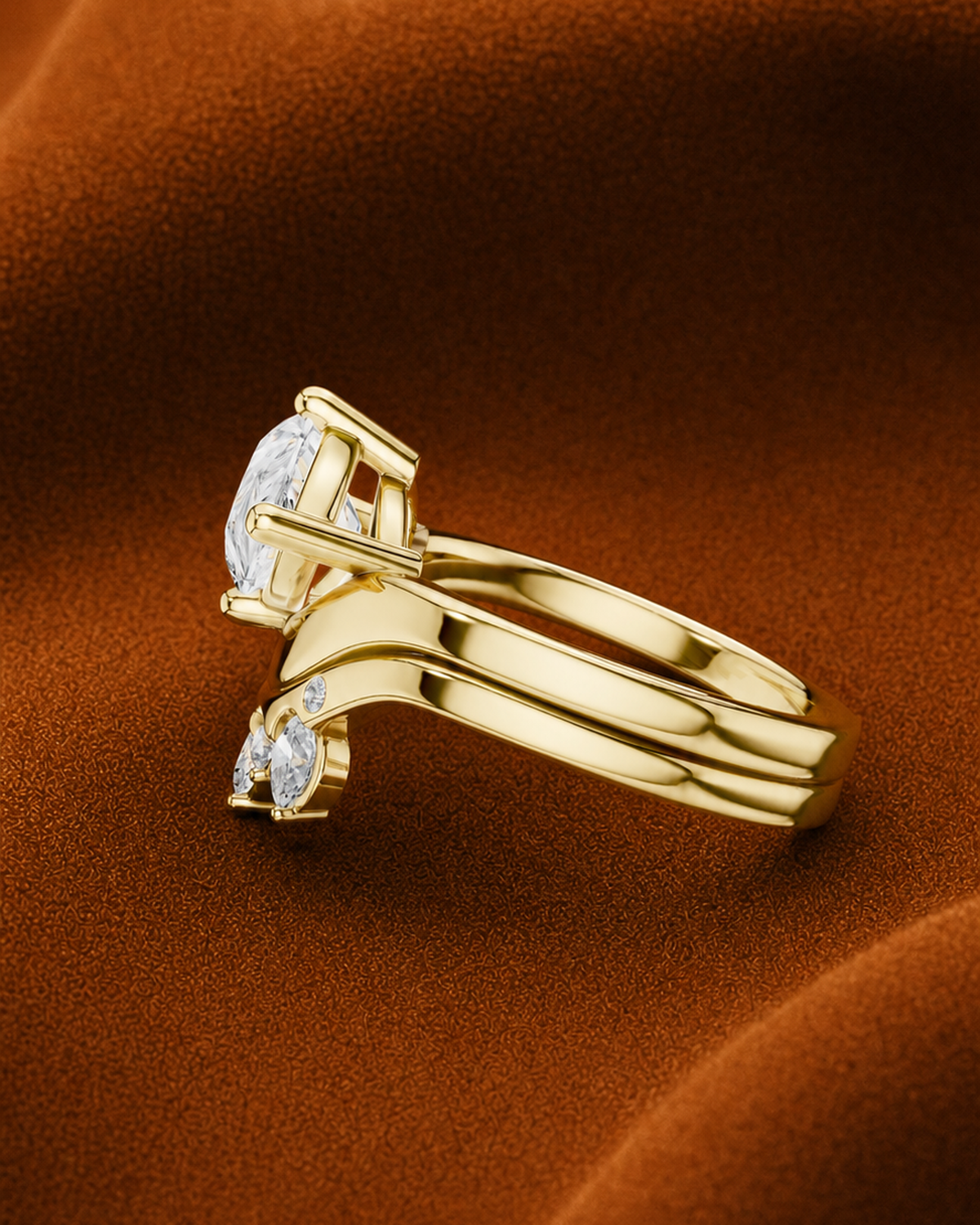 Pear-Cut Crown Ring by MONICONIC