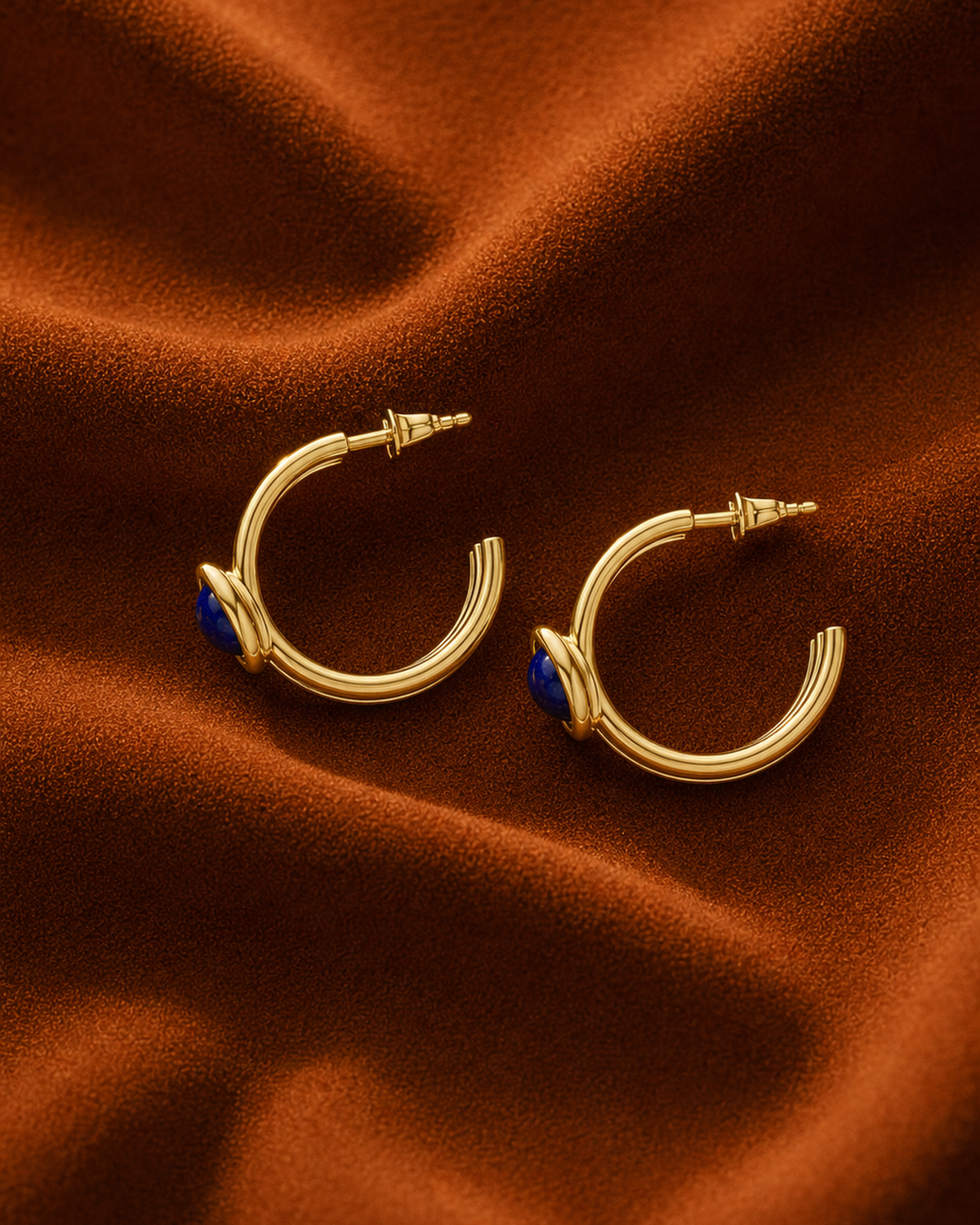Pear Diamond Front Hoop Earrings by MONICONIC