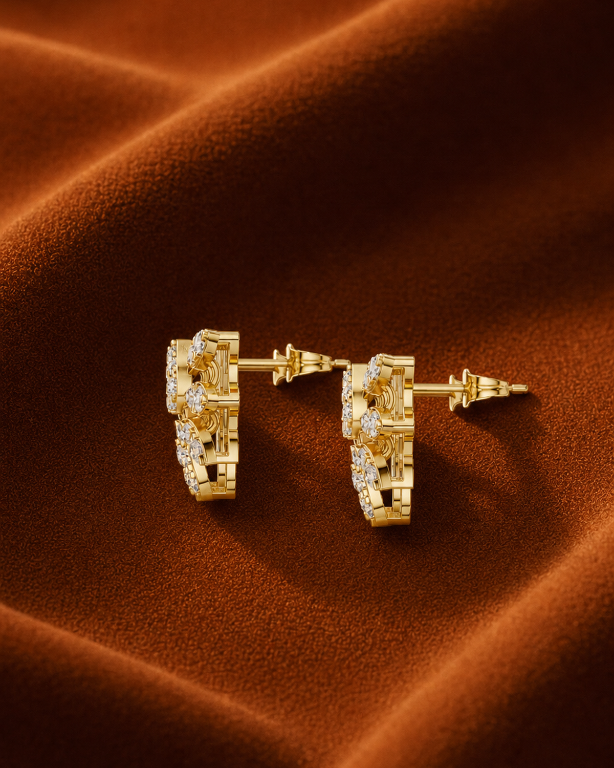 Starburst Diamond Stud Earrings by MONICONIC
