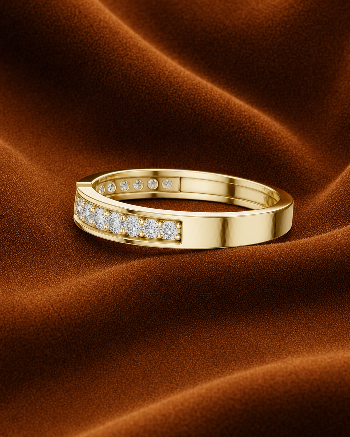 Open Chevron Pavé Ring by MONICONIC