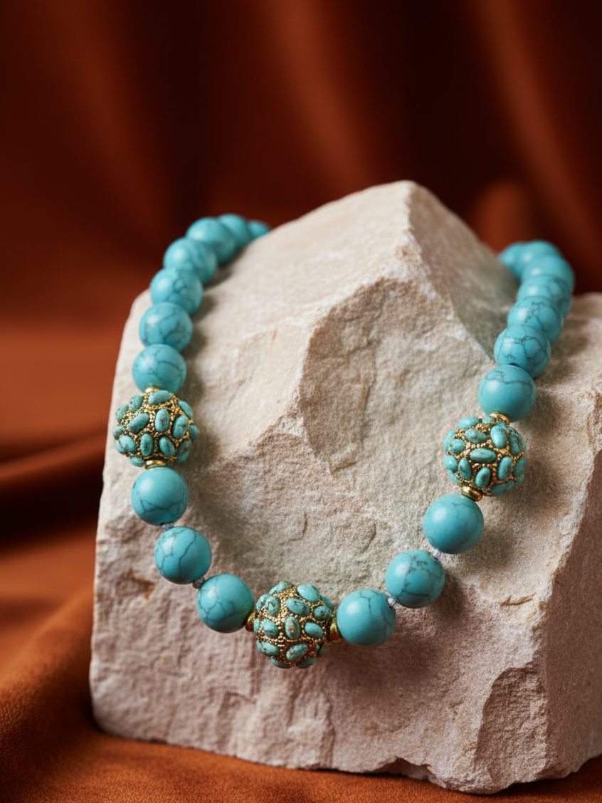 Turquoise Petal Crest