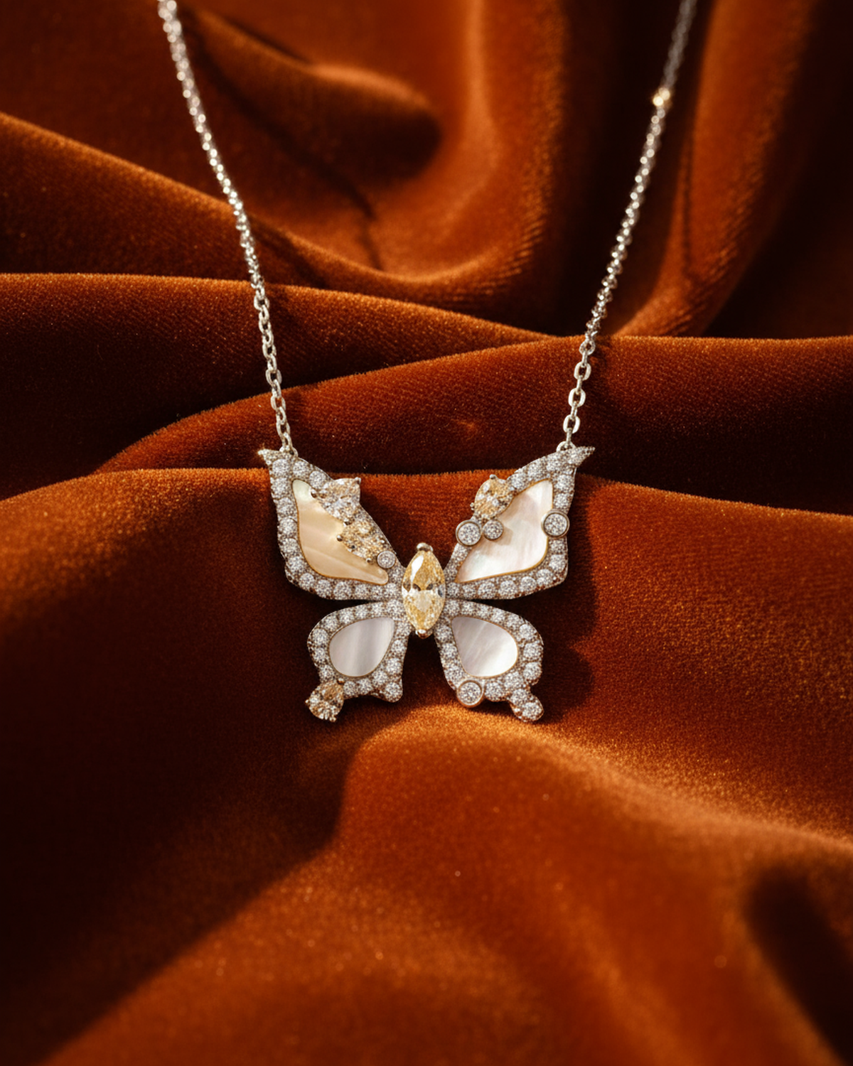 Butterfly Bloom Pendant Necklace