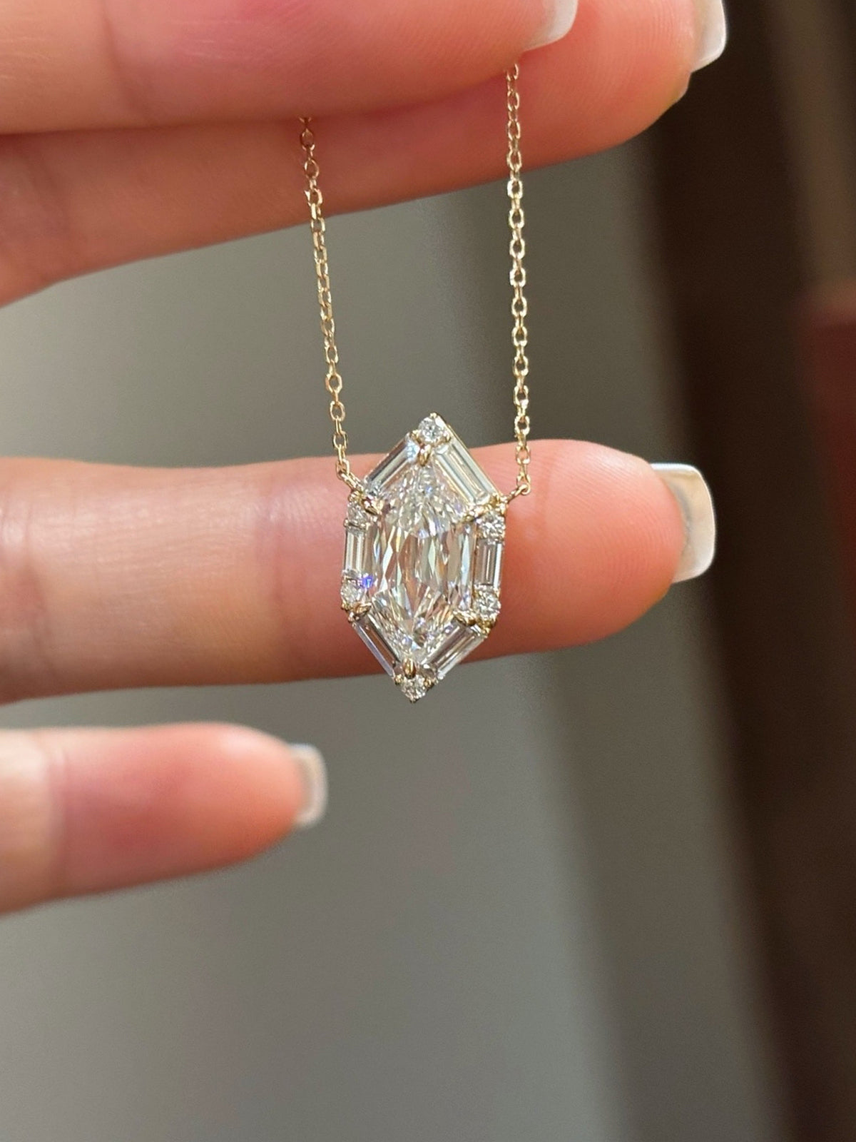 Hexa Marquise Necklace by MONICONIC