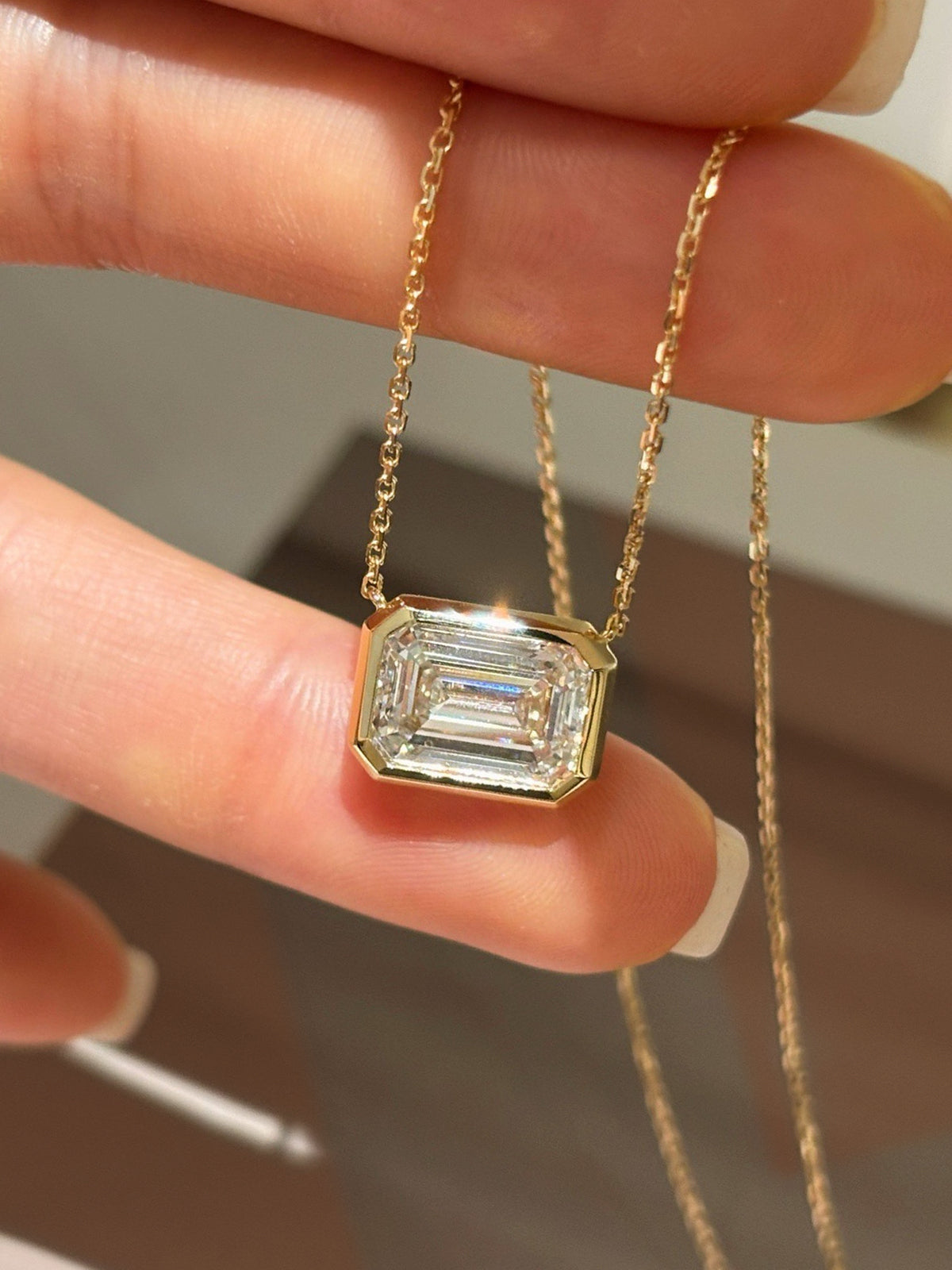 Tete Emerald Cut Necklace by MONICONIC