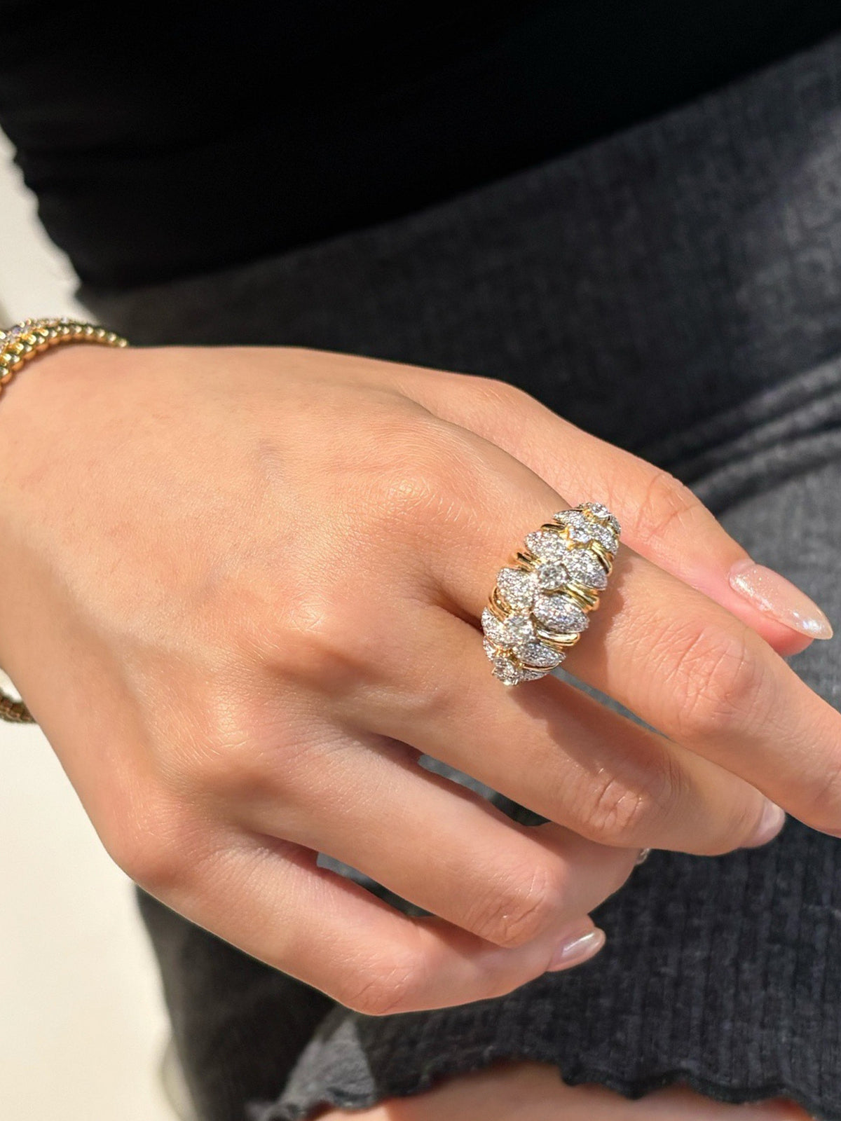 Teardrop Cluster Ring by MONICONIC
