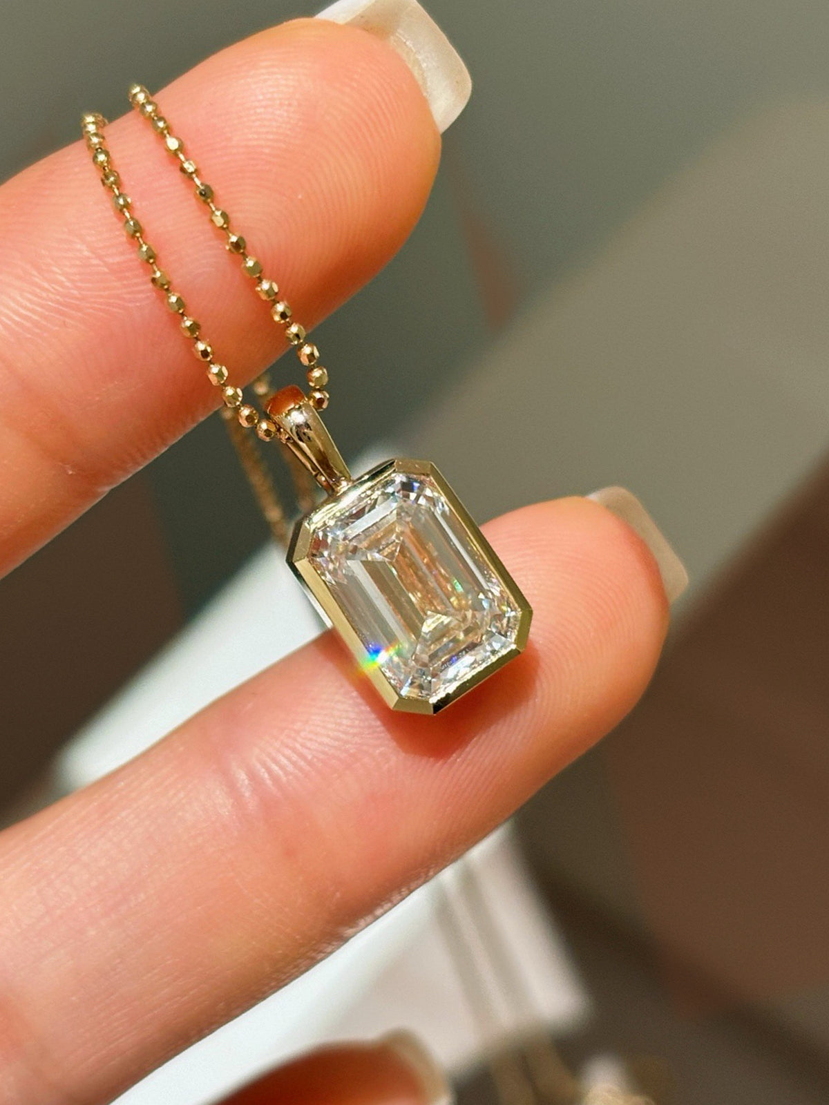 Tete Bezel Necklace by MONICONIC