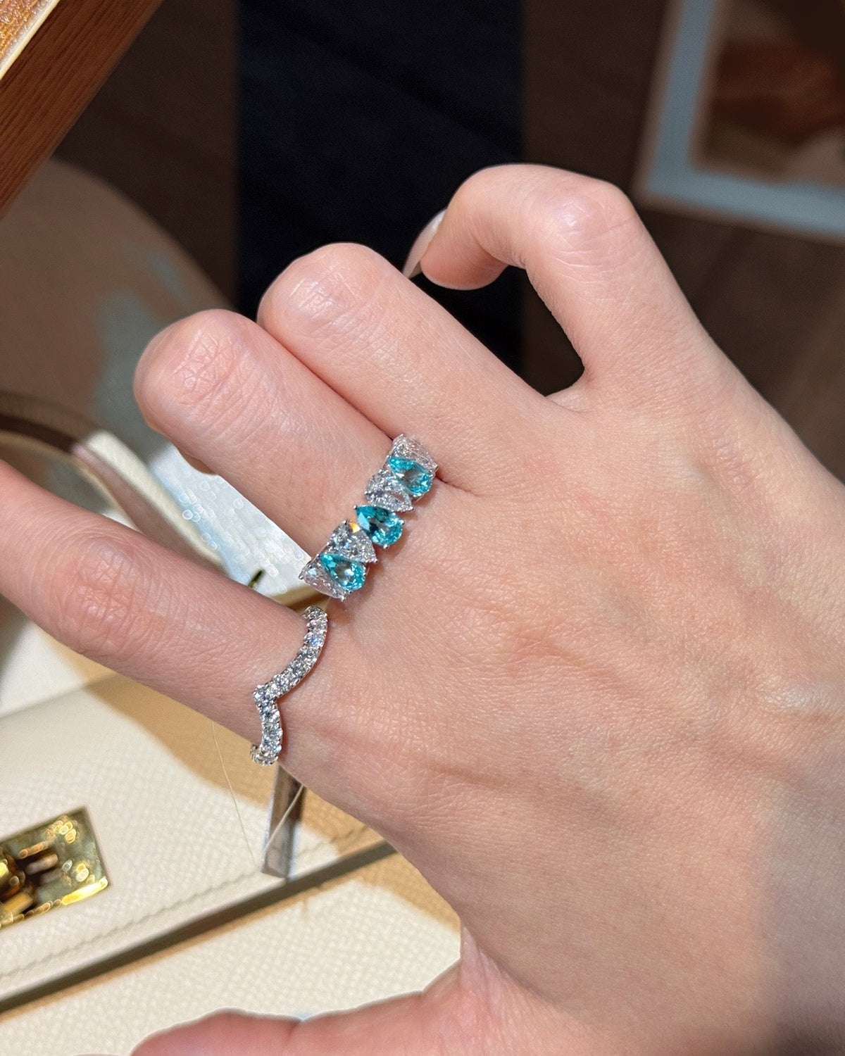 Paraiba Five-Stone Ring by MONICONIC