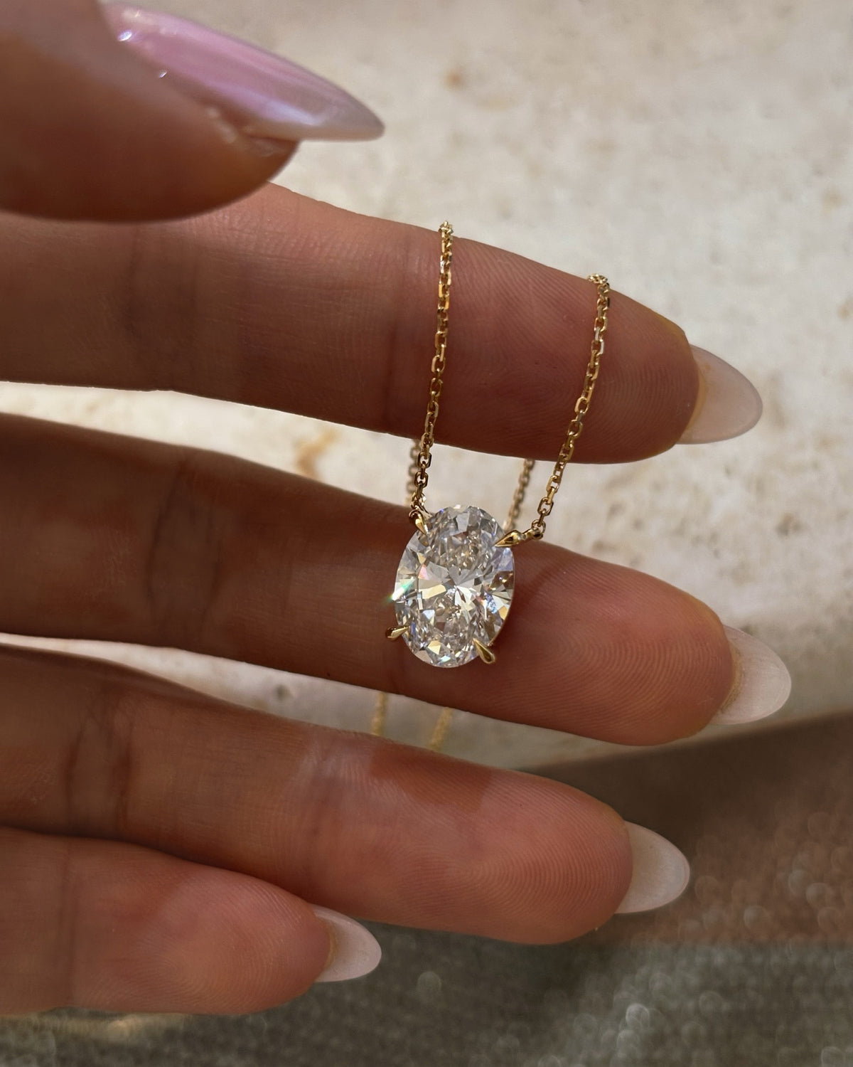 Ellipse Oval Necklace by MONICONIC