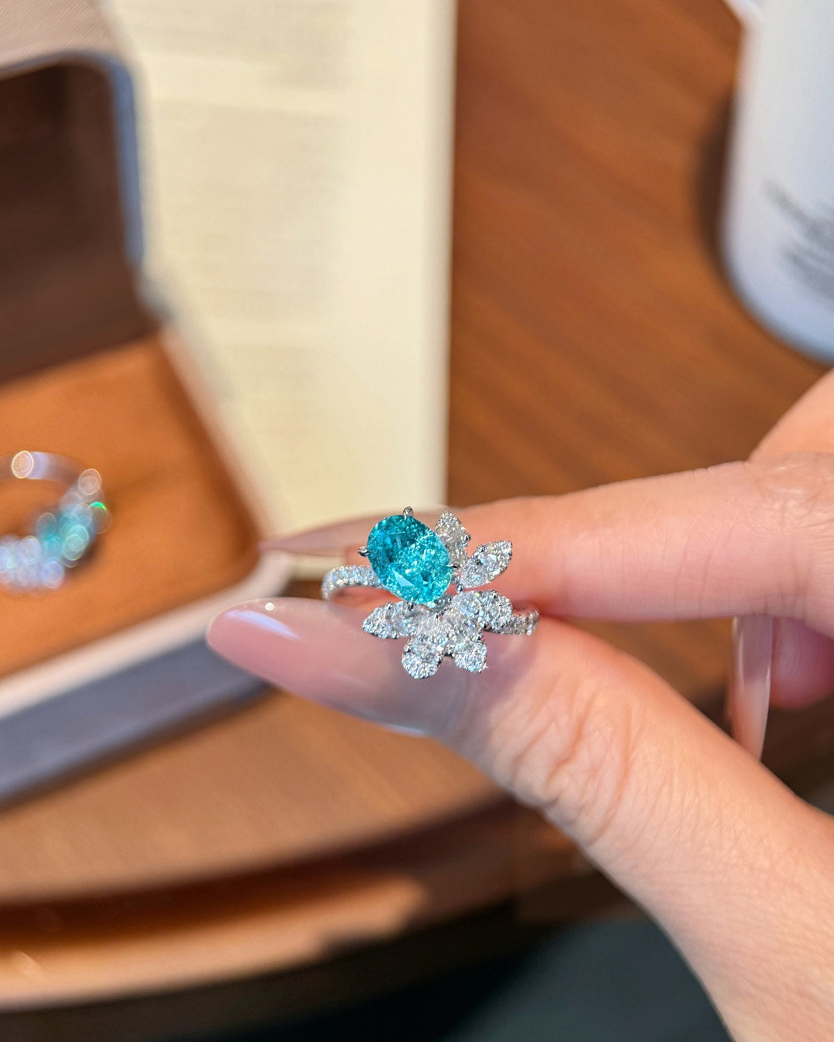Paraiba Petal Ring by MONICONIC