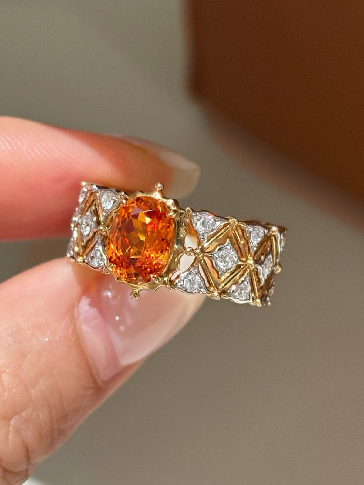 Ember Lattice Ring by MONICONIC