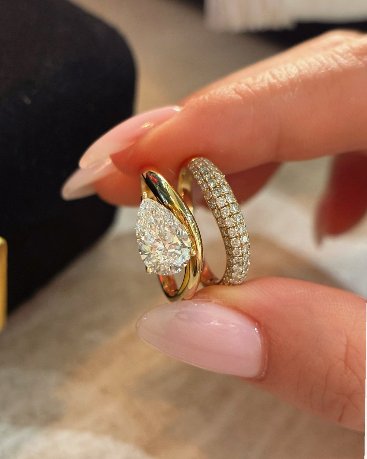 Auric Pear Ring by MONICONIC