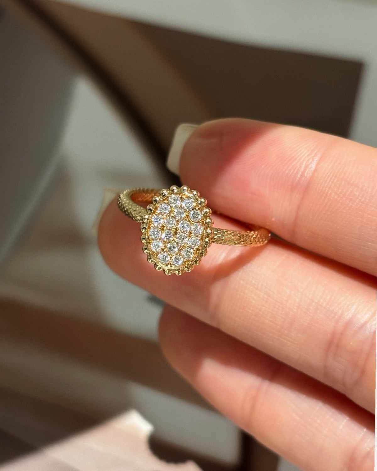 Luna Oval Cluster Ring by MONICONIC