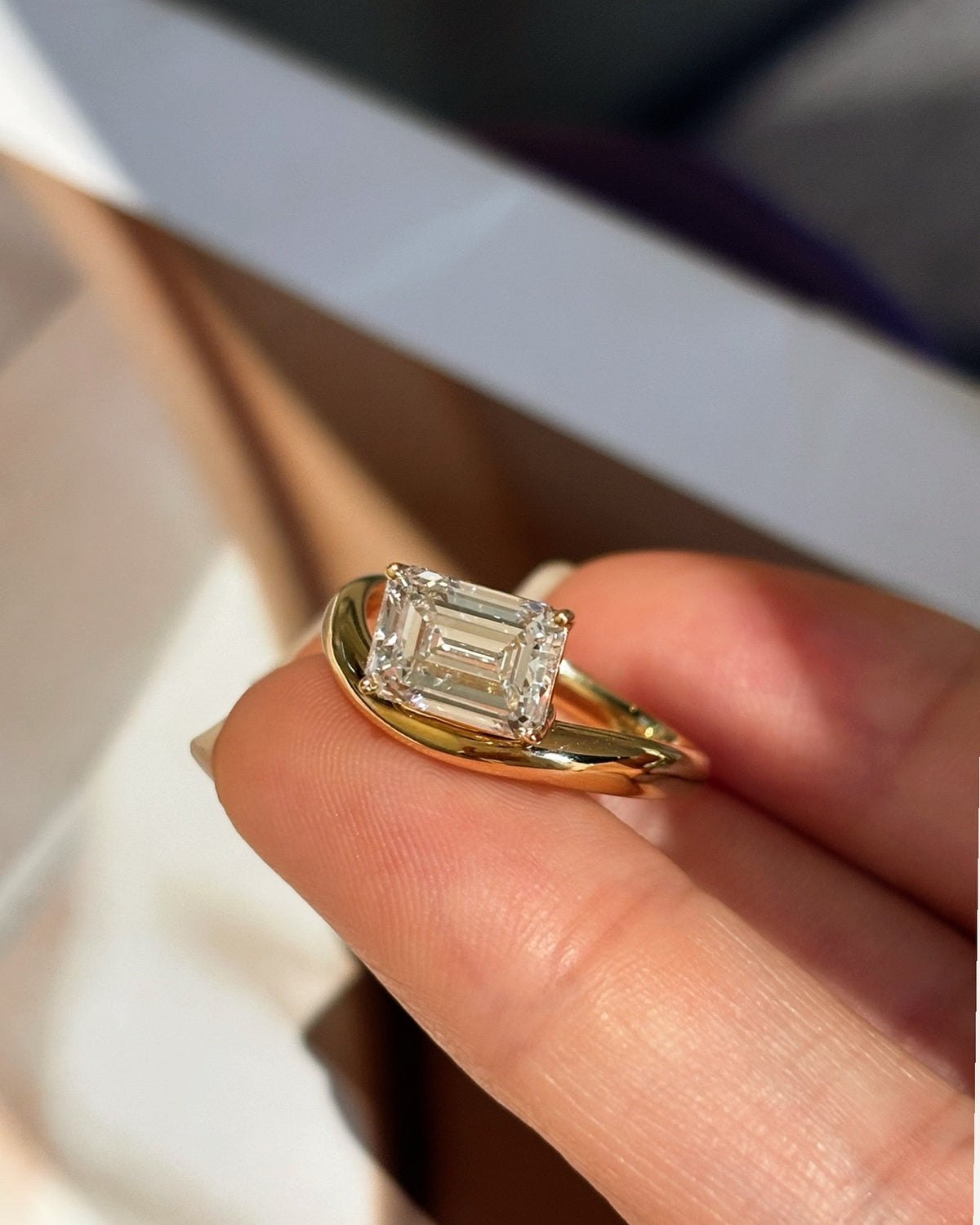 Aurelia Emerald Ring by MONICONIC