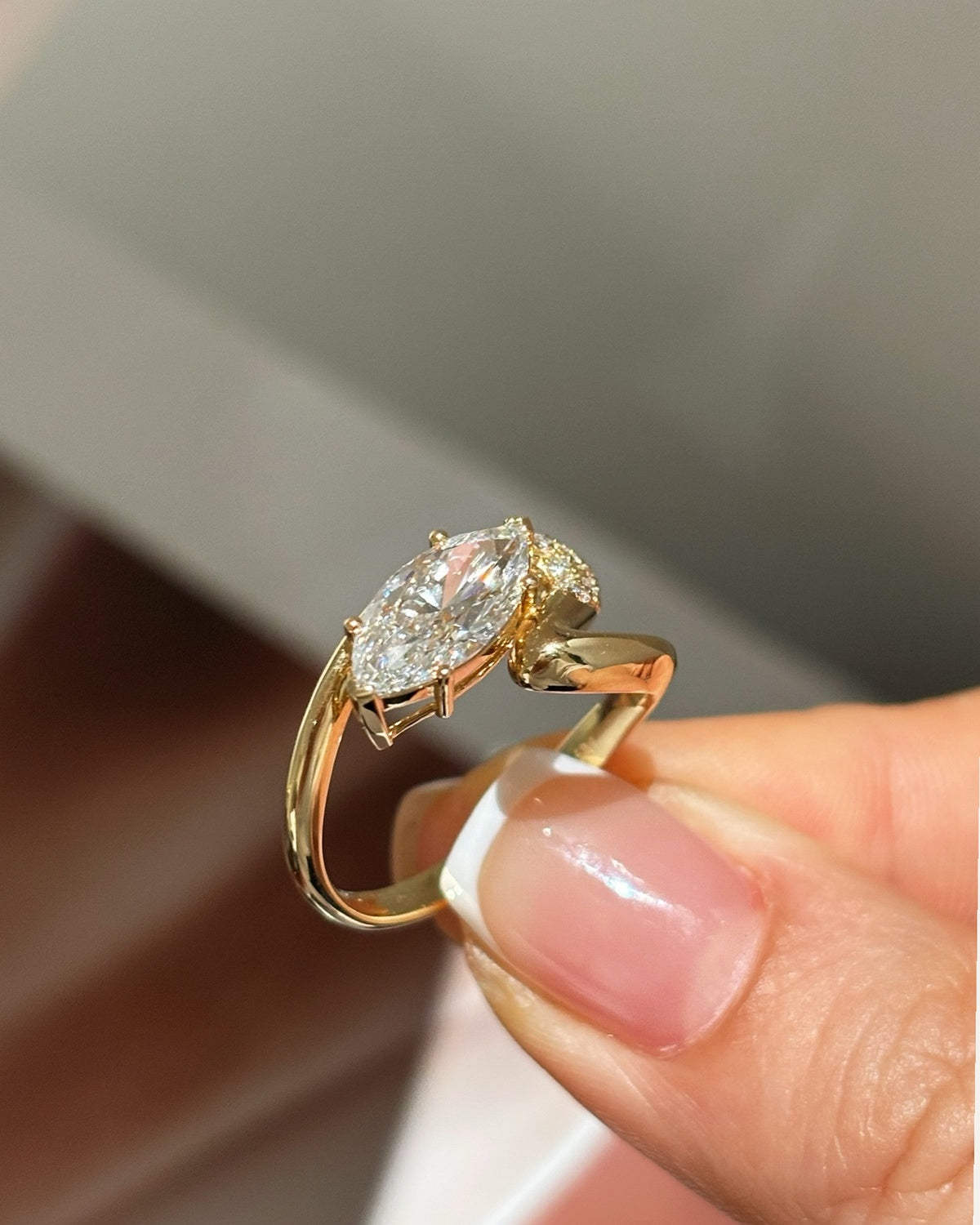 Ribbon Marquise Ring by MONICONIC
