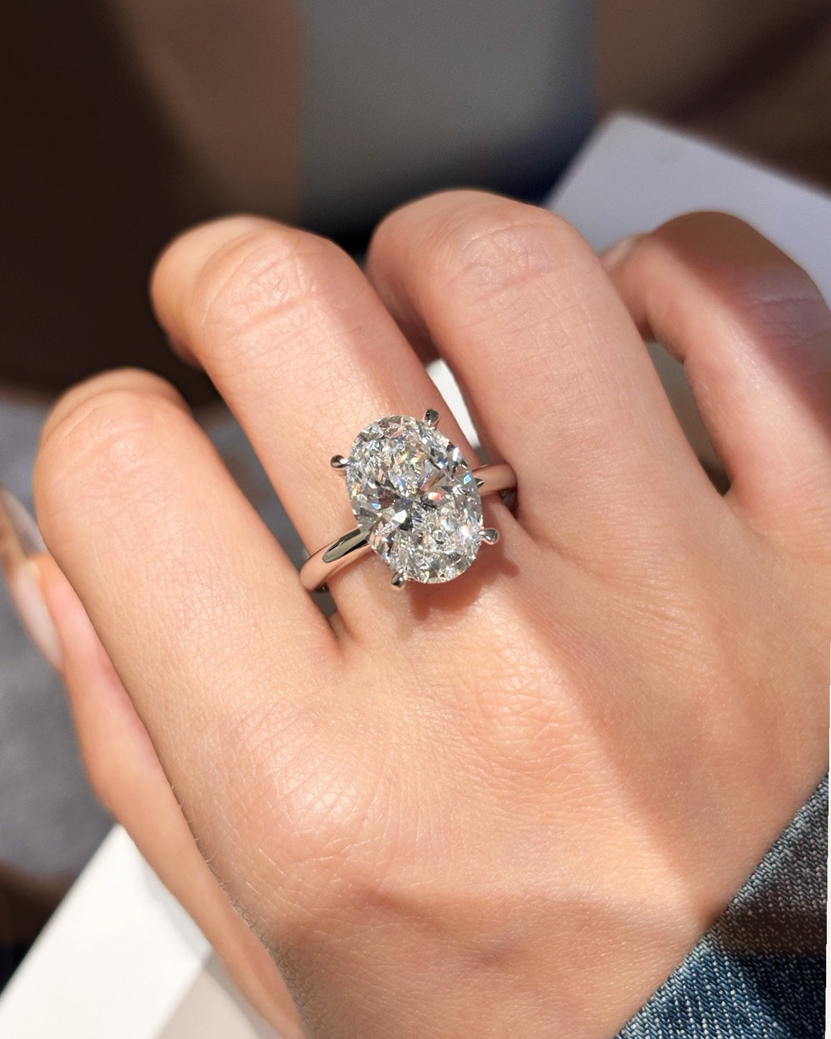 Oval Solitaire Ring by MONICONIC