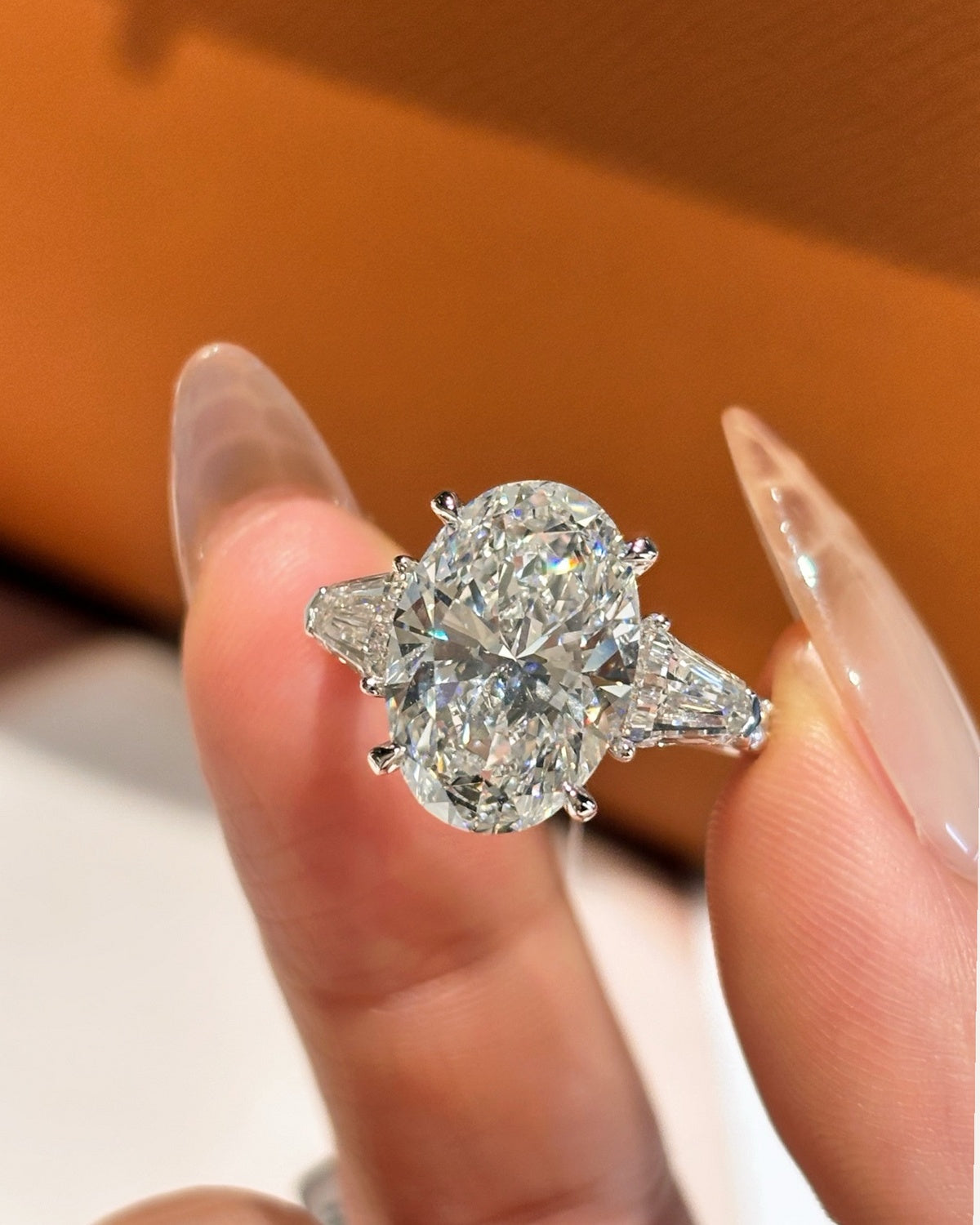 Oval Tapered Baguette Ring by MONICONIC