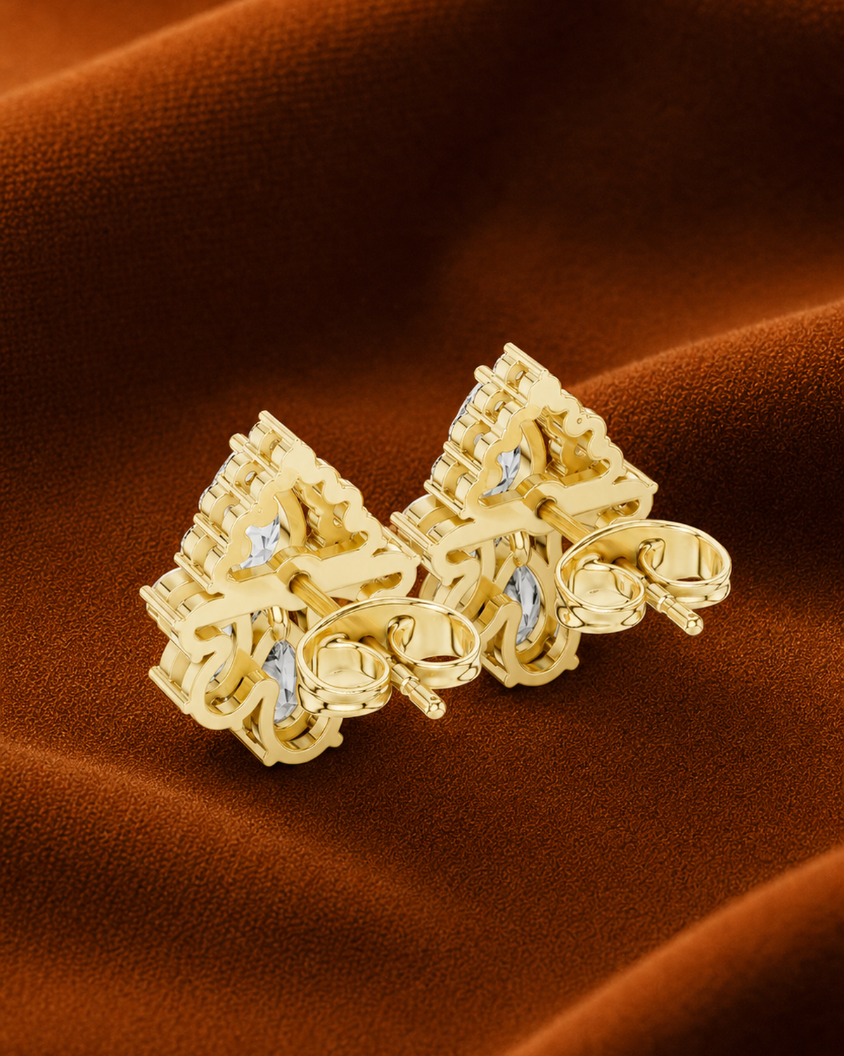Pear Cluster Lab-Grown Diamond Studs by MONICONIC