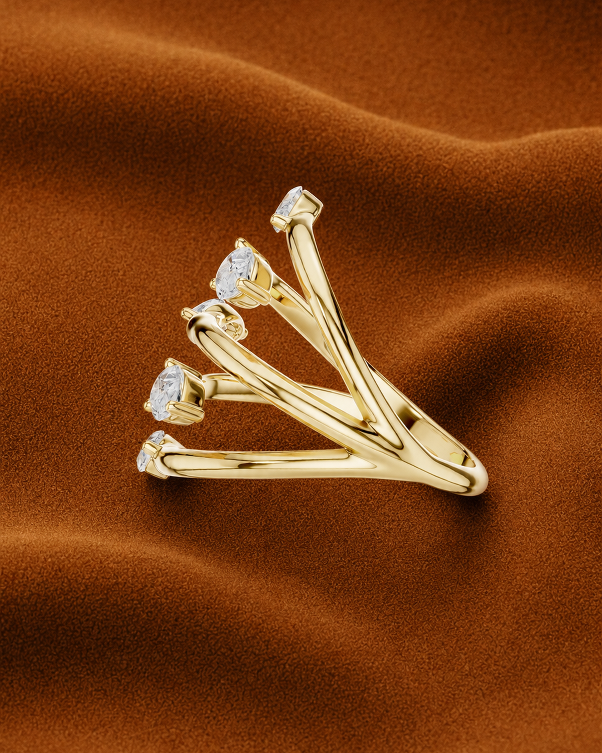Marquise & Pear Wrap Ring by MONICONIC