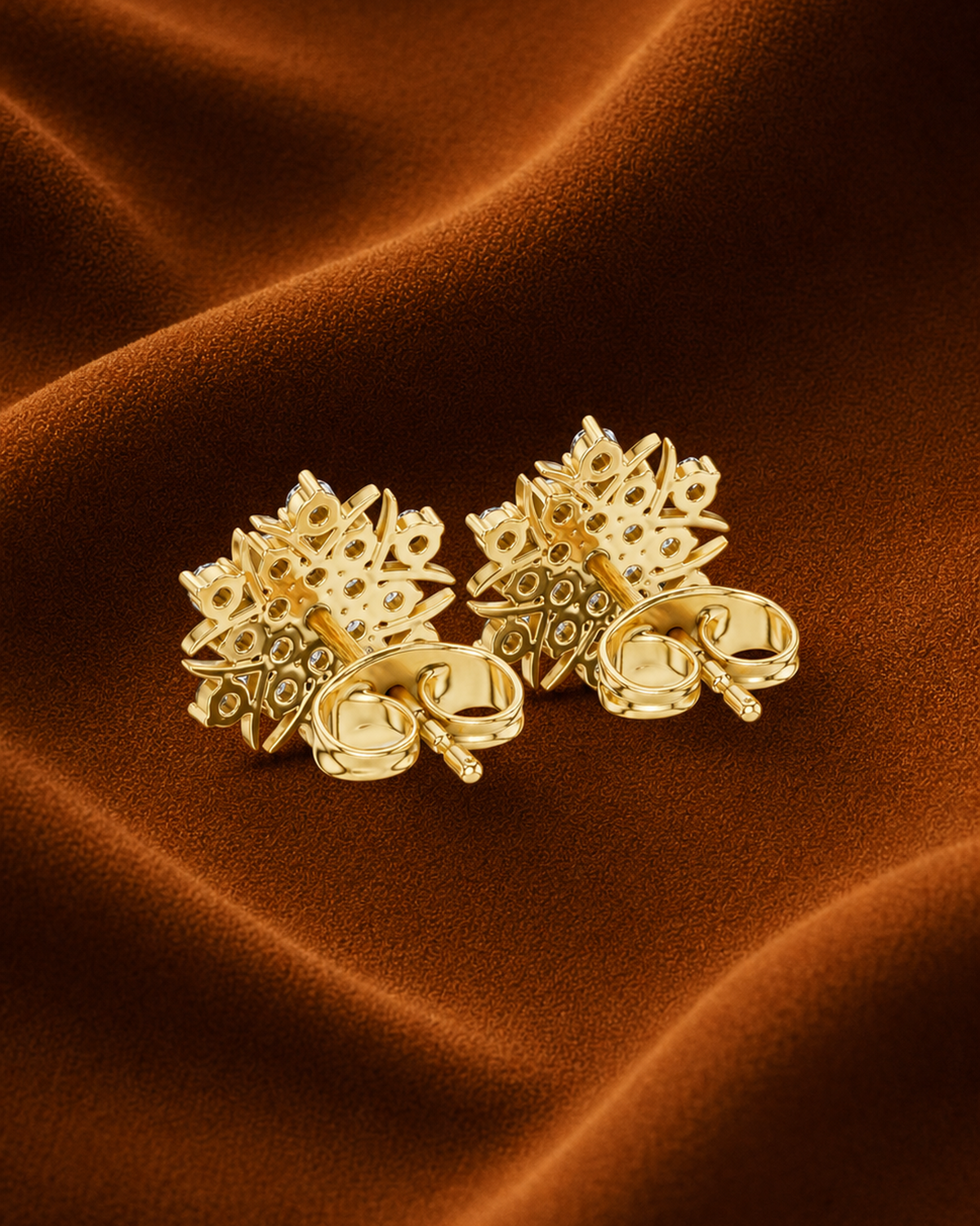 Starburst Diamond Stud Earrings by MONICONIC
