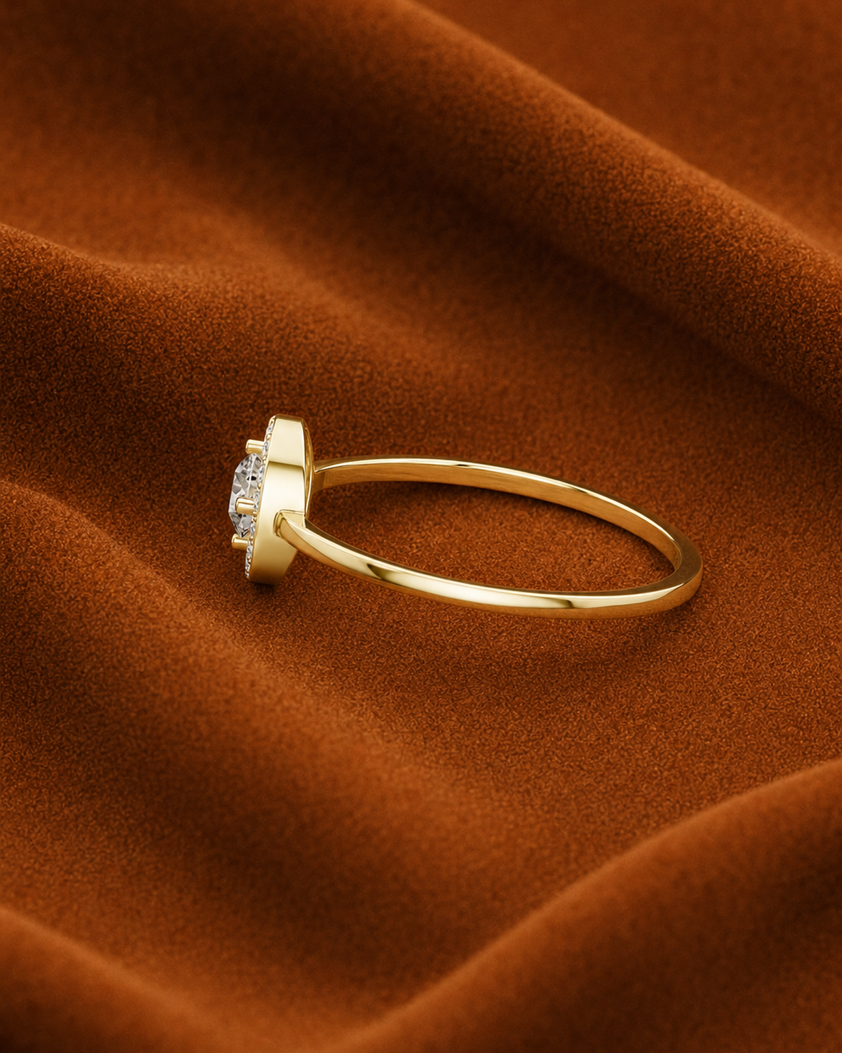 Open Halo Disc Ring by MONICONIC