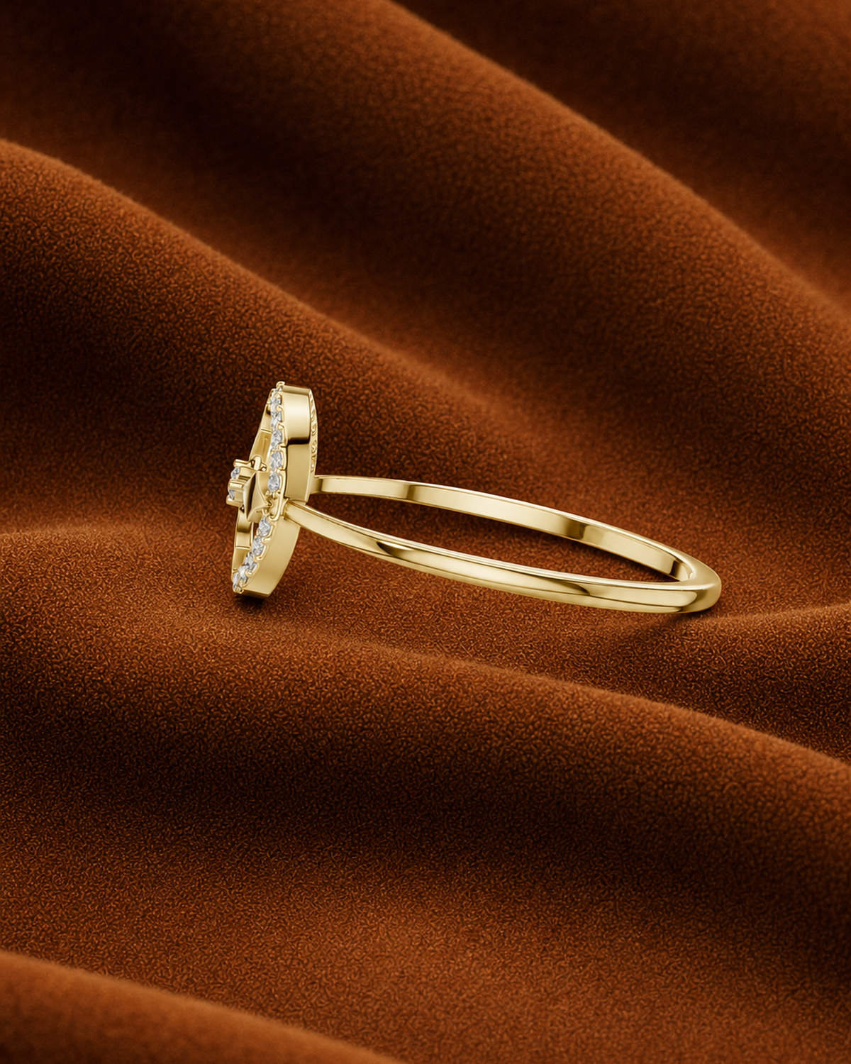 Quatrefoil Halo Ring by MONICONIC