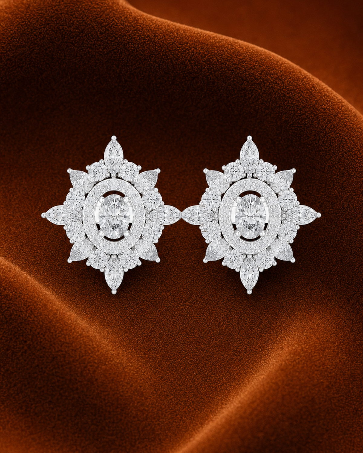 Sunburst Lab Grown Diamond Studs by MONICONIC