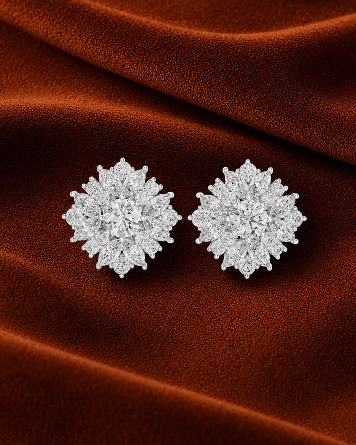 Marquise Petal Lab-Grown Diamond Studs by MONICONIC