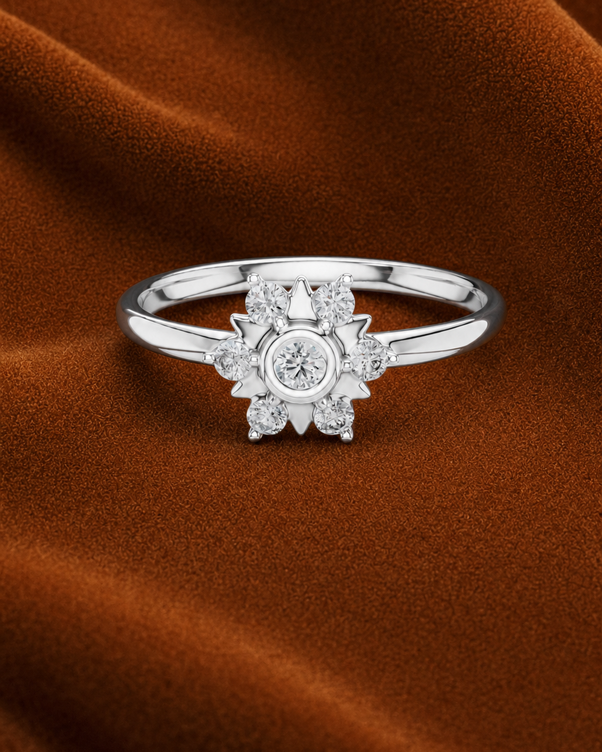Sunburst Halo Ring by MONICONIC