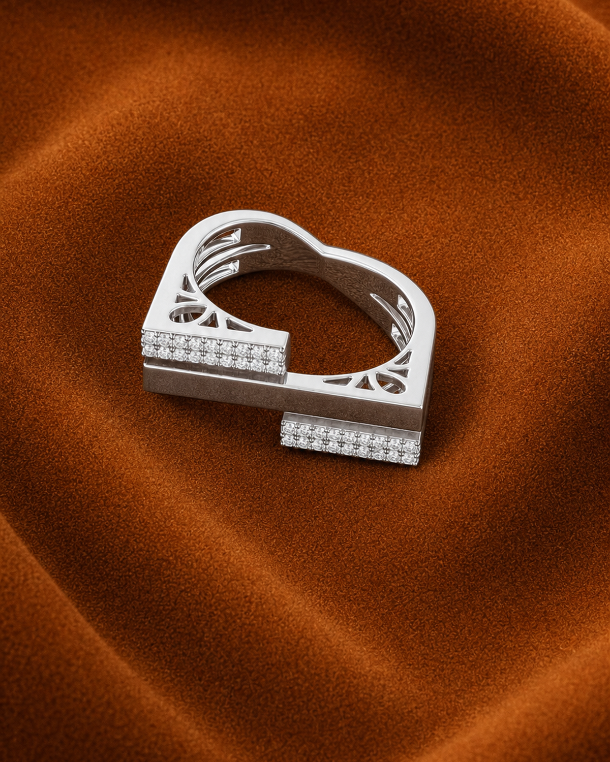 Double Bar Open Ring by MONICONIC