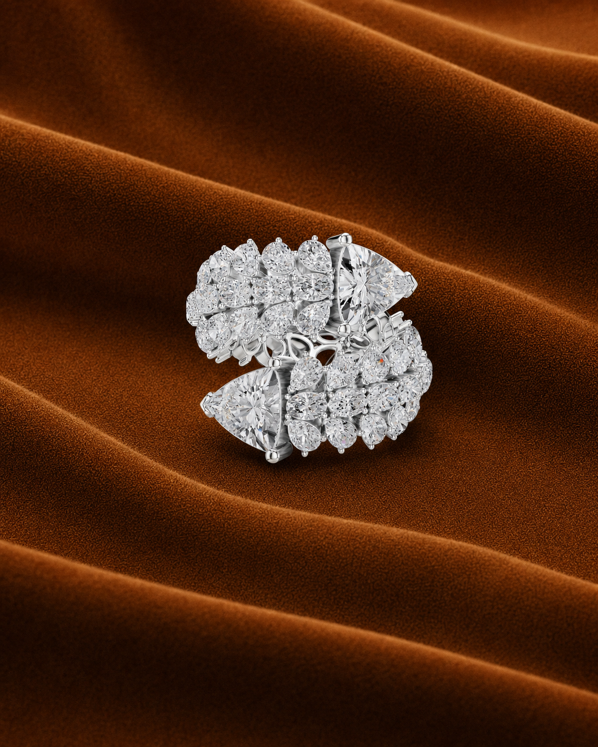 Twin Trillion Bypass Ring by MONICONIC