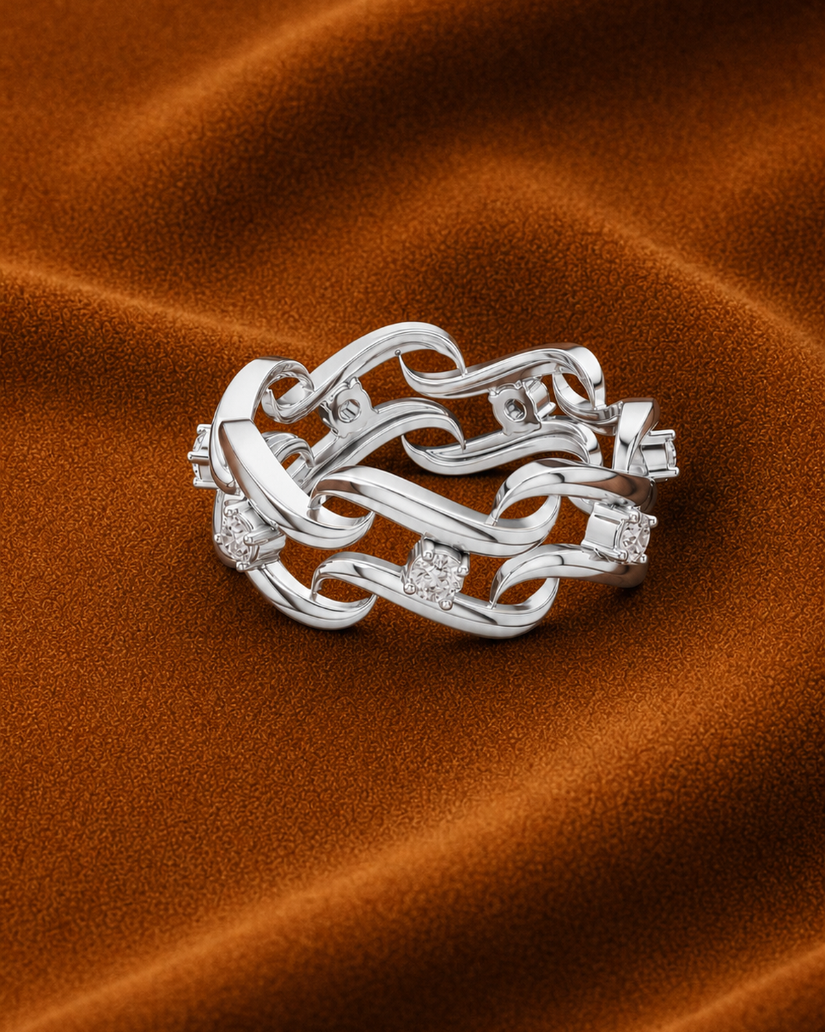 Woven Diamond Band by MONICONIC