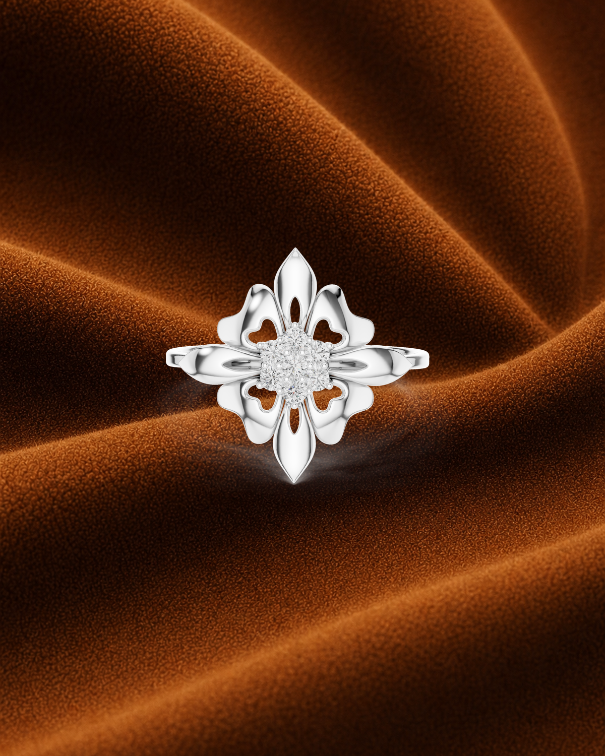 Openwork Petal Ring by MONICONIC